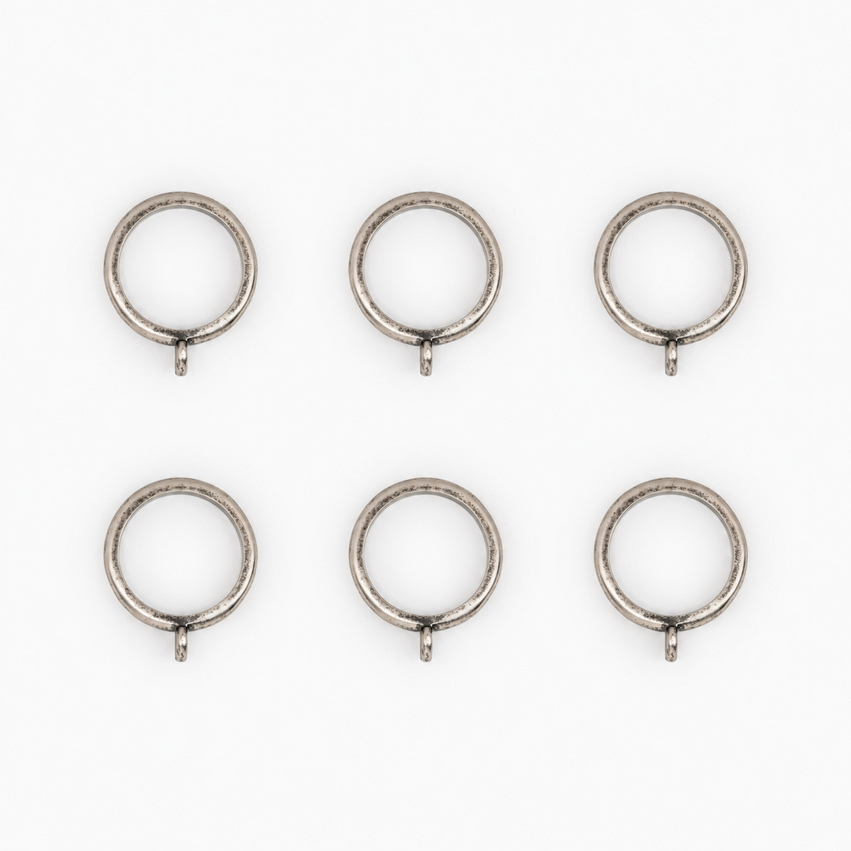 Curtain Rings - Antique Nickel - Set of 6