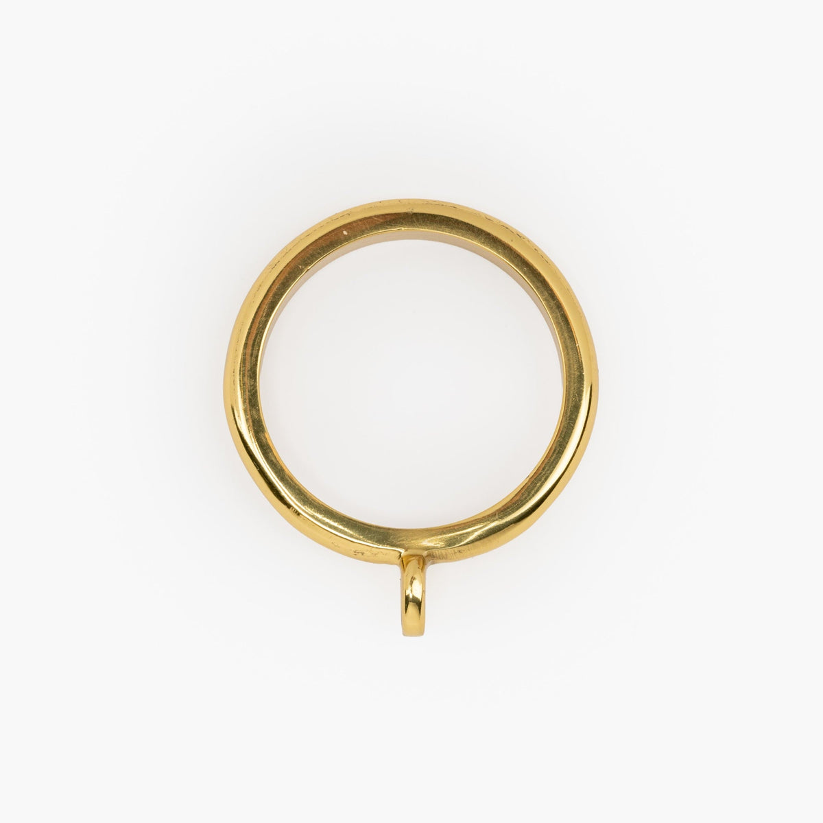 Curtain Rings - Polished Brass - Set of 6