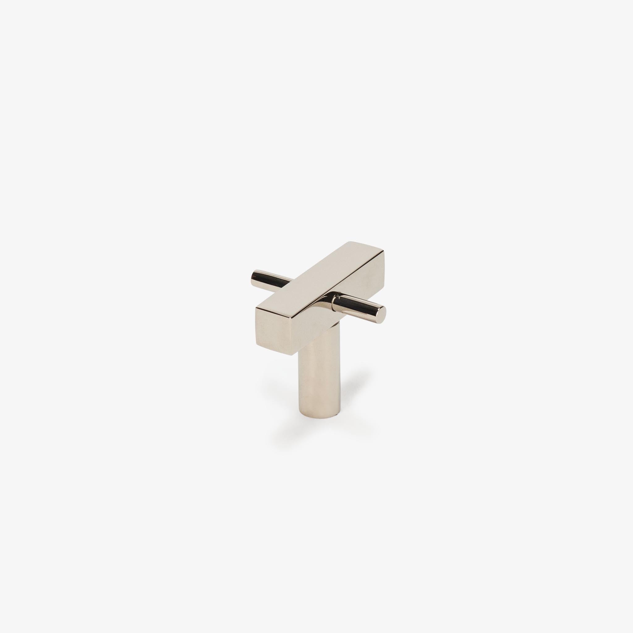 Rebar 1.25" Solid Brass Knob - Polished Nickel