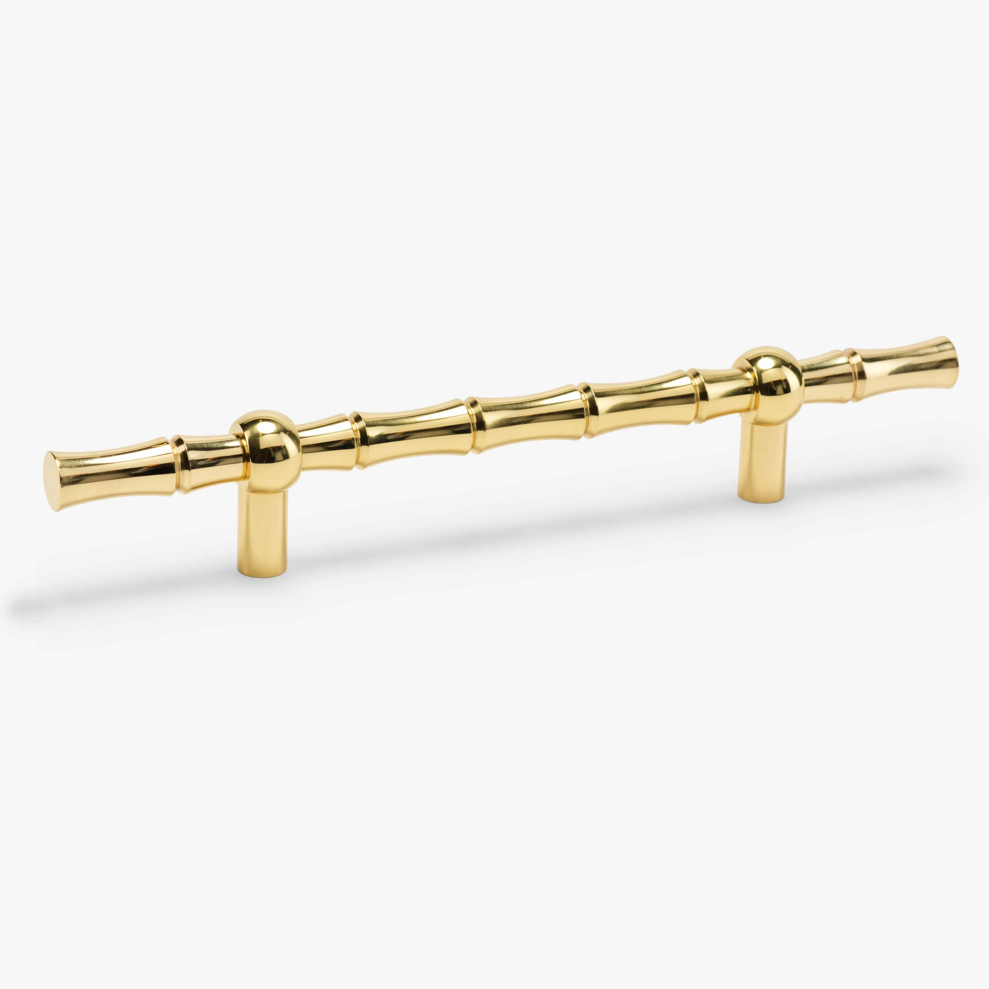 Bamboo Pull - Polished Brass
