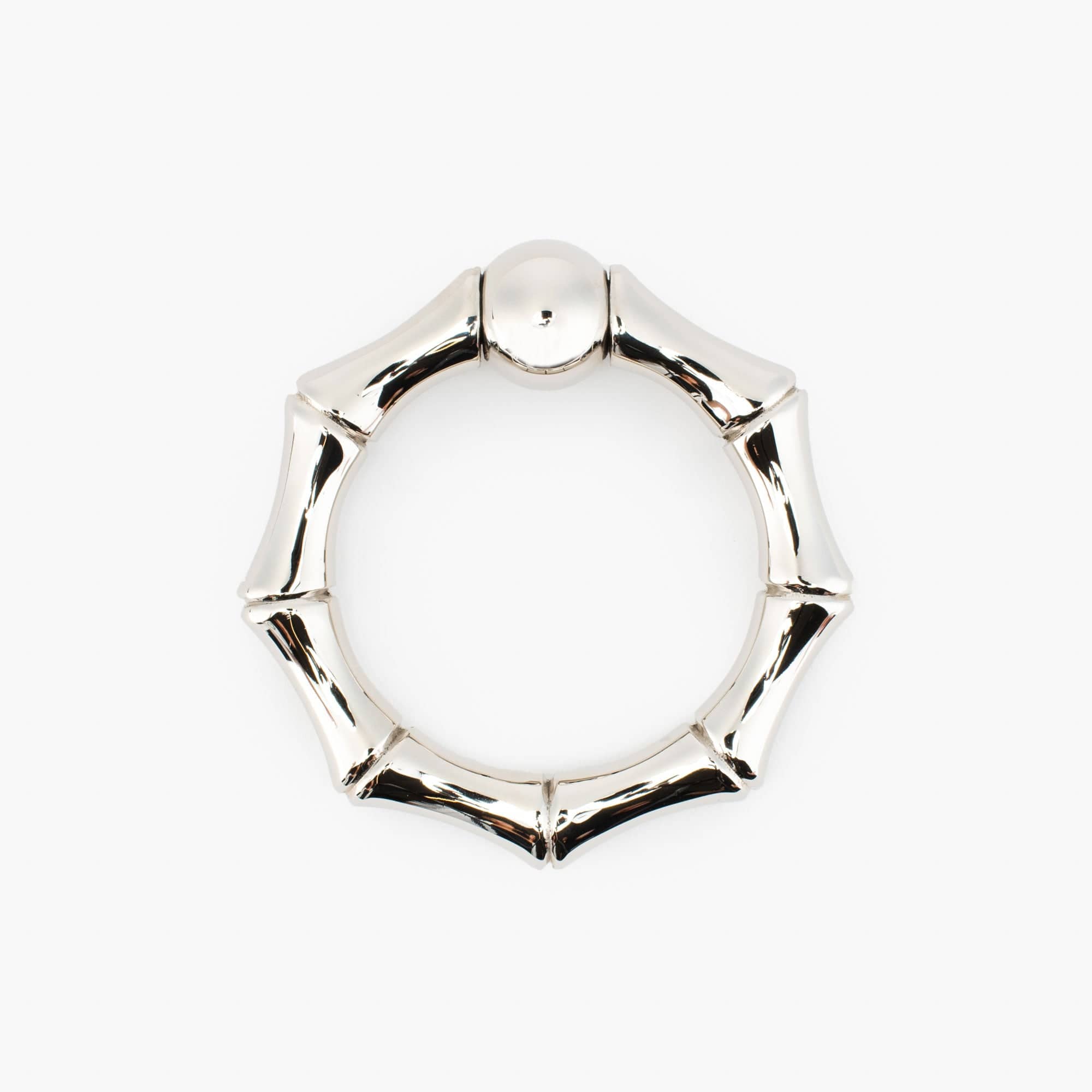 Bamboo Ring Pull - Polished Nickel