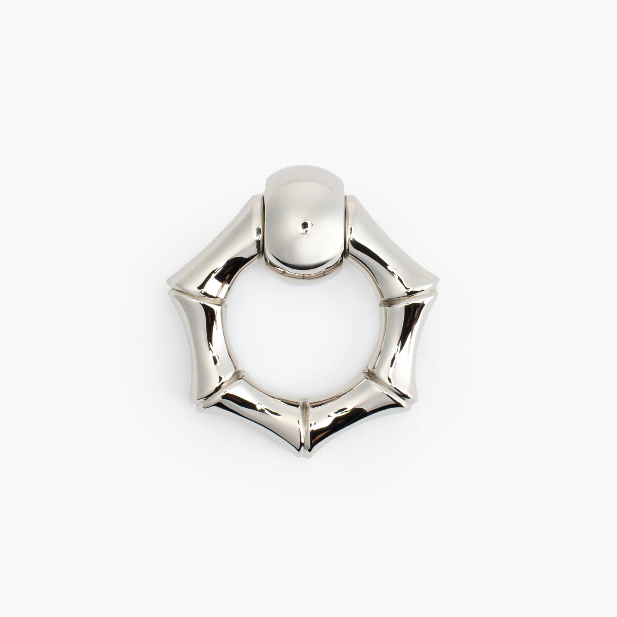 Bamboo Ring Pull - Polished Nickel