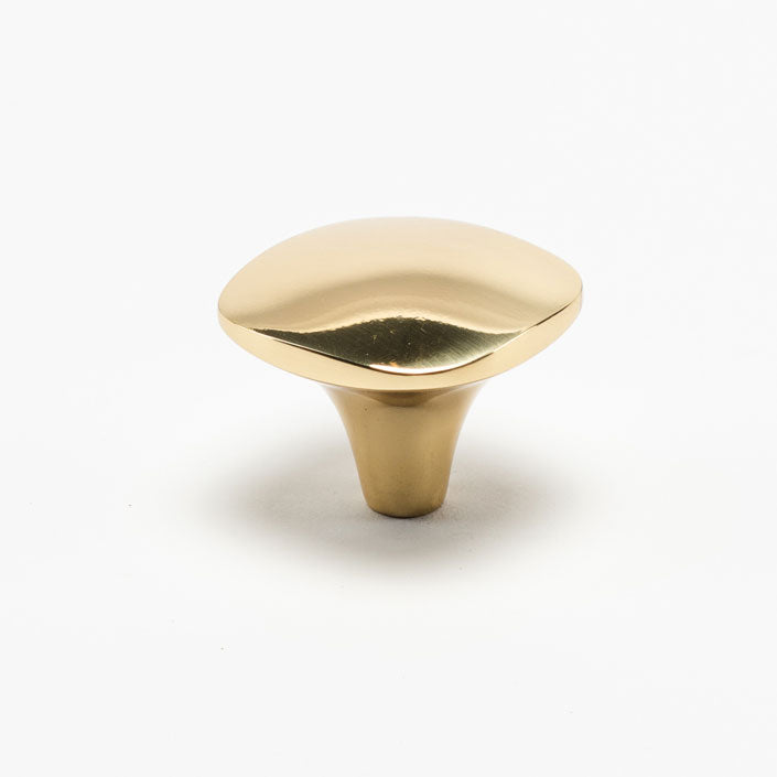 Benson Solid Brass Knob - Polished Brass