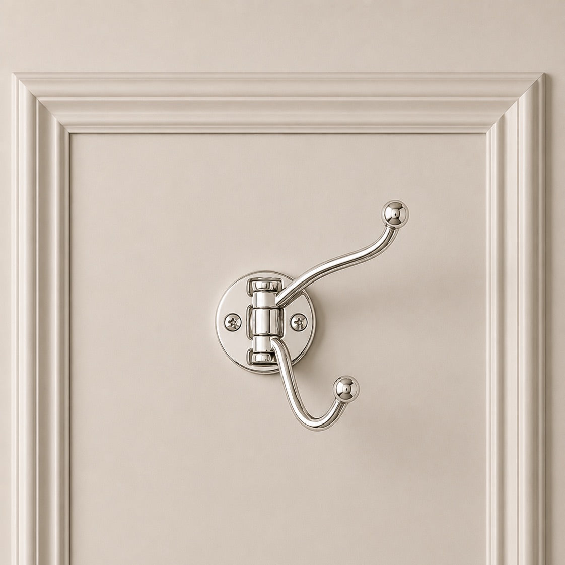Pixie Double Hook - Polished Nickel