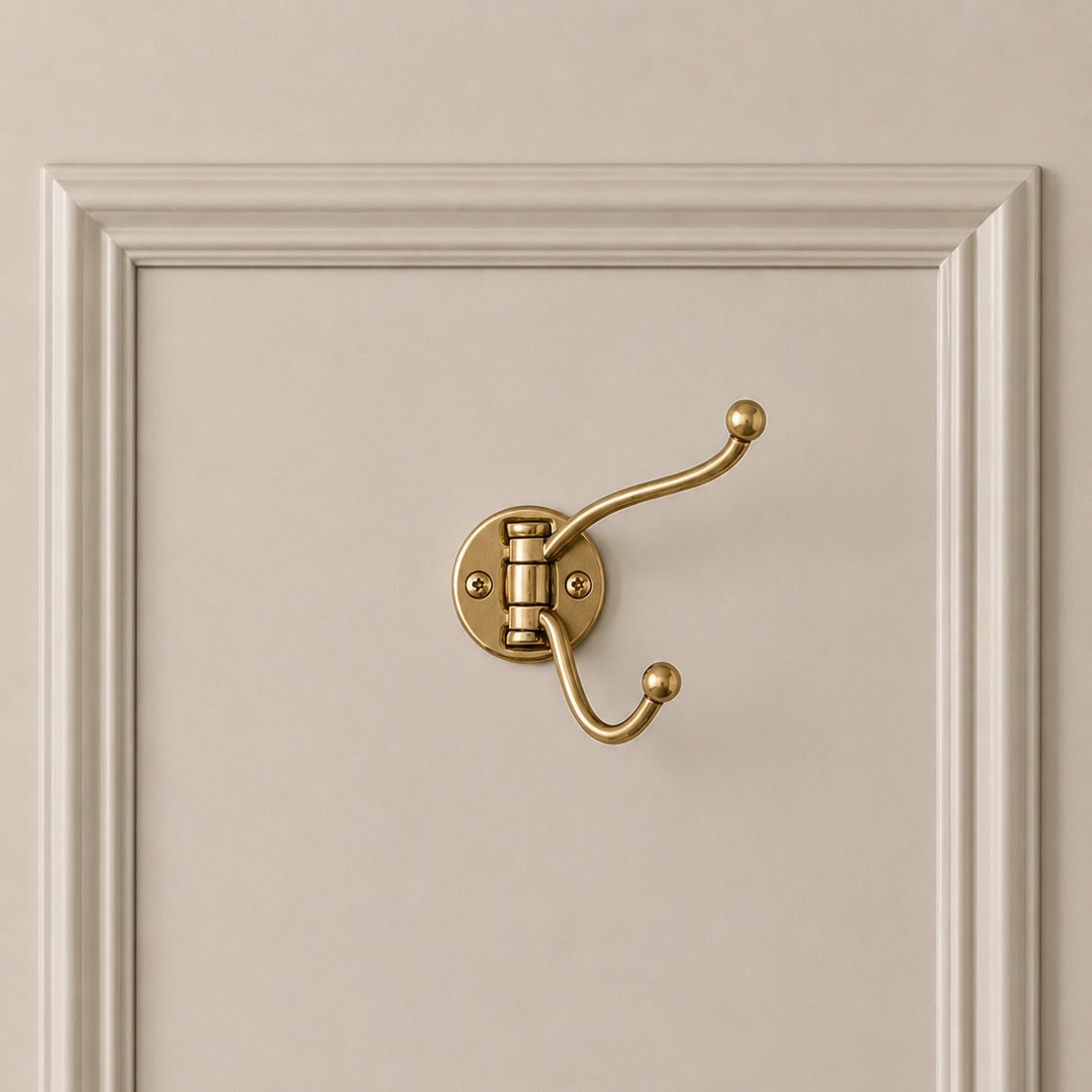 Pixie Double Hook - Polished Brass