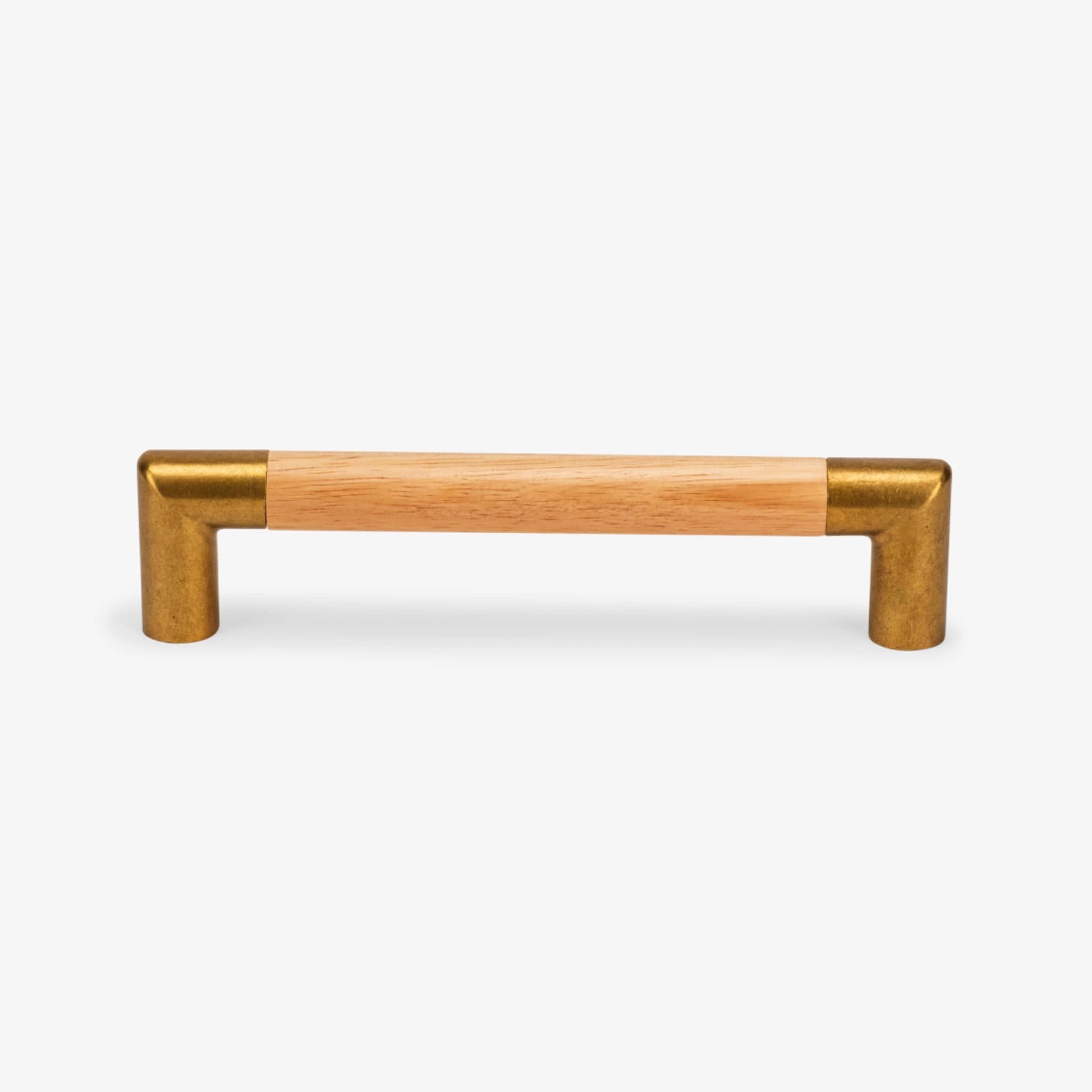 Malibu Wood Bar Pull - Burnished Brass