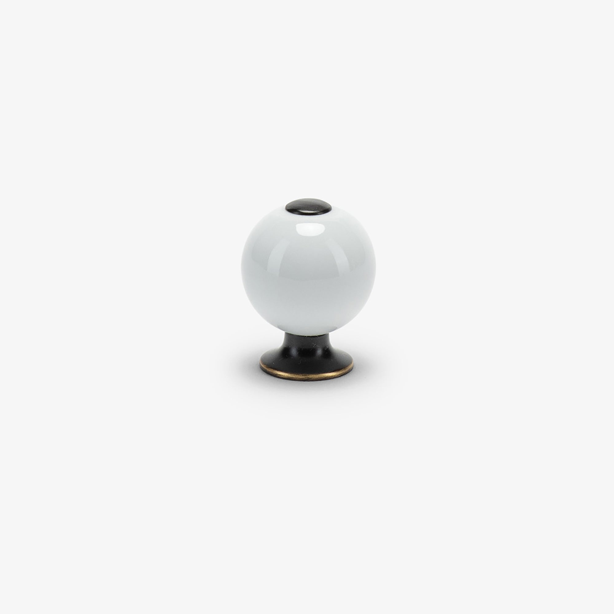 Clementine Porcelain Button Knob - Oil Rubbed Bronze