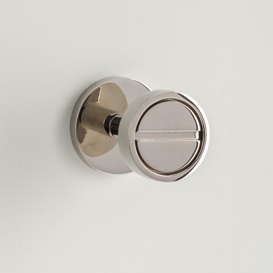 Archimede Solid Brass Hook - Polished Nickel