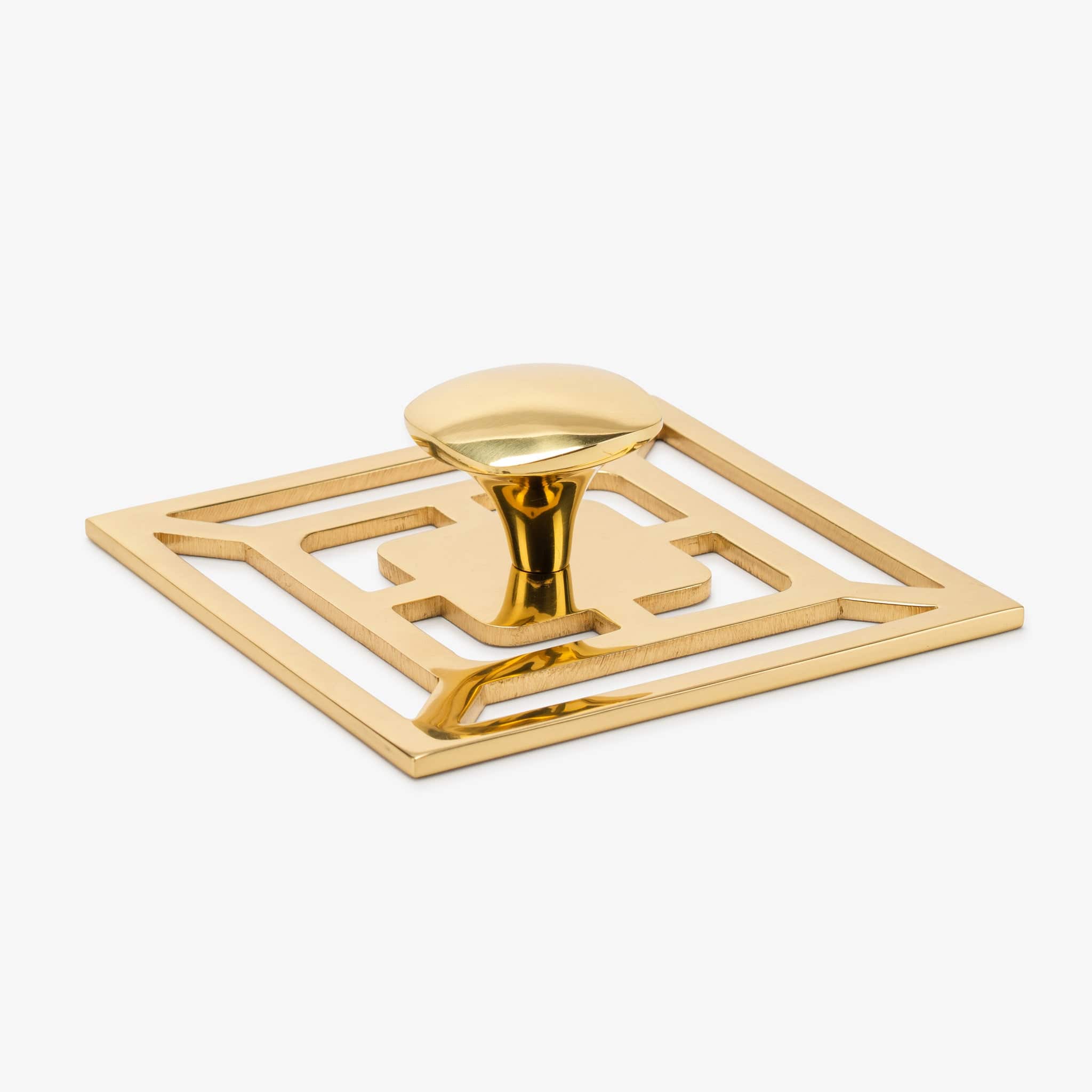 Benson 1.75" Solid Brass Knob w/ Benson 5" Backplate