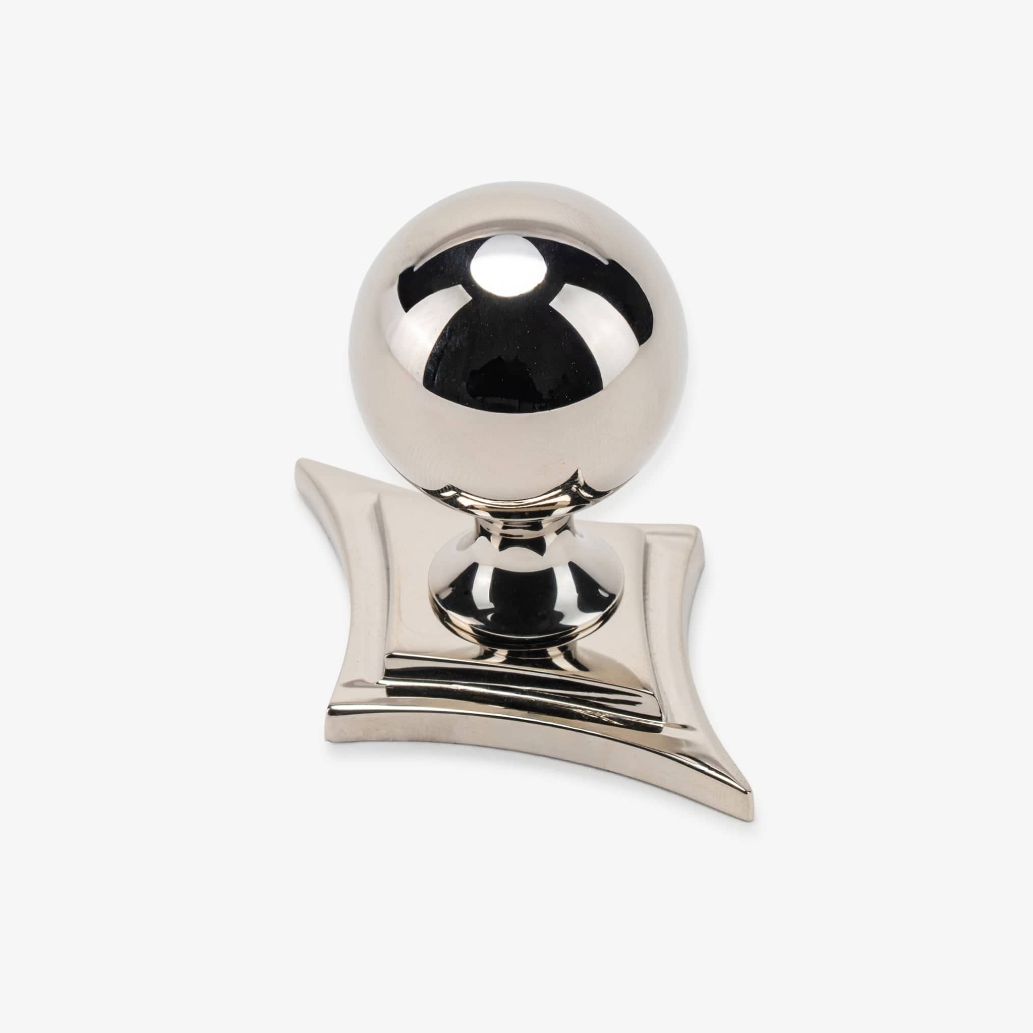 Cosmos 1.25" Knob w/ Asteroid Backplate - Polished Nickel