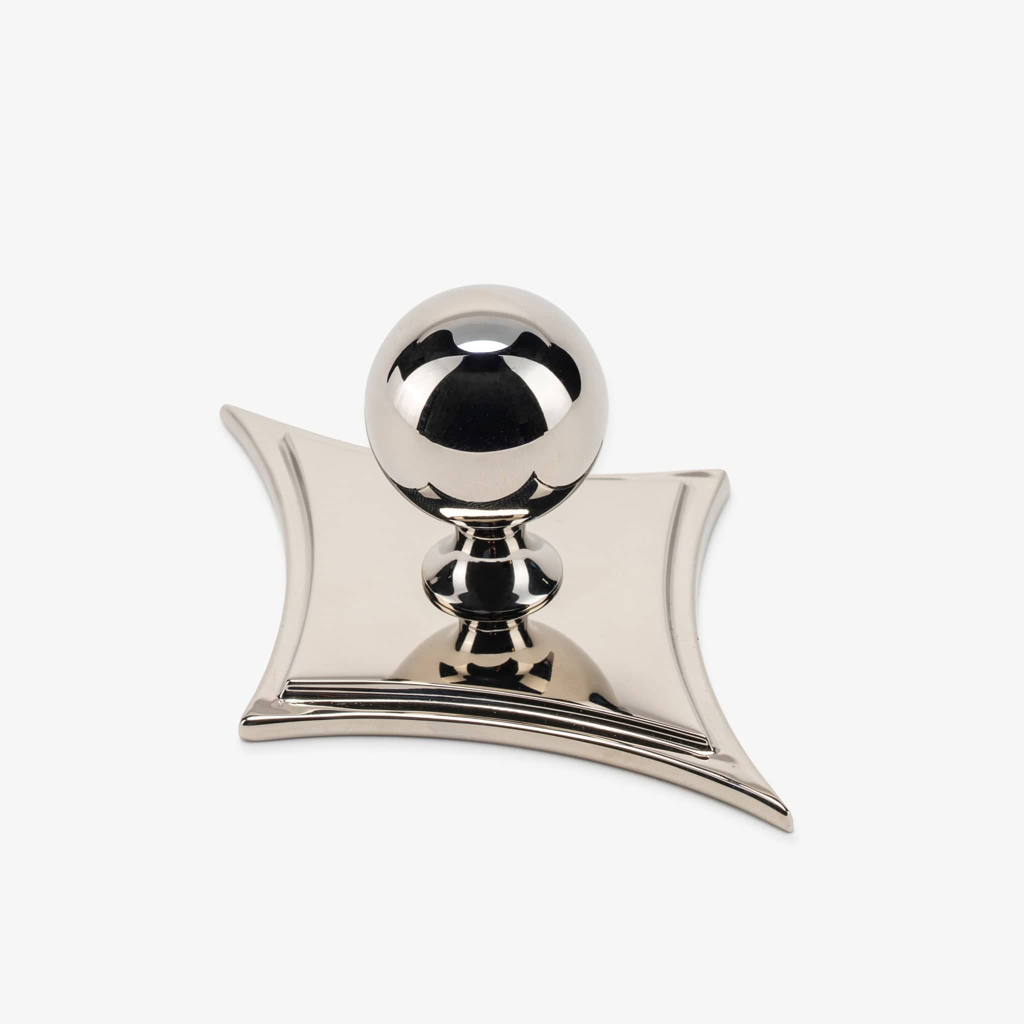 Cosmos 1.25" Knob w/ Asteroid Backplate - Polished Nickel