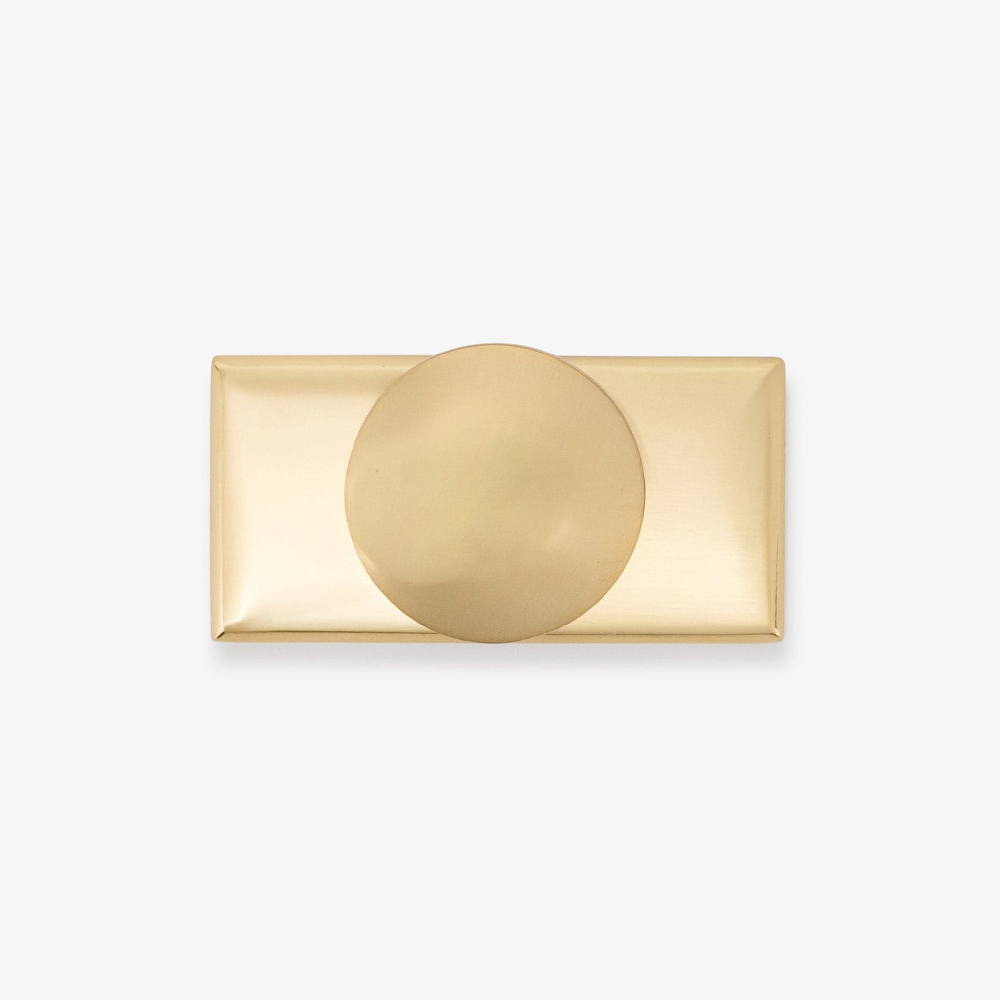 Pixie 1" Knob w/ Pixie 2" Backplate - Polished Brass