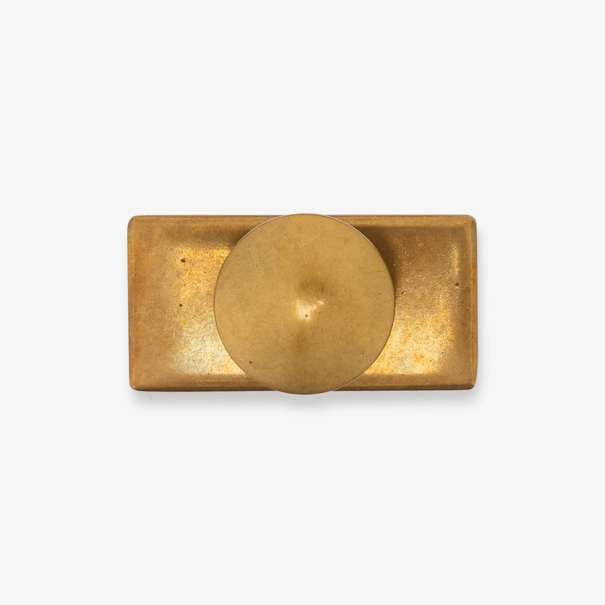 Pixie 1" Knob w/ Pixie 2" Backplate -
Burnished Brass