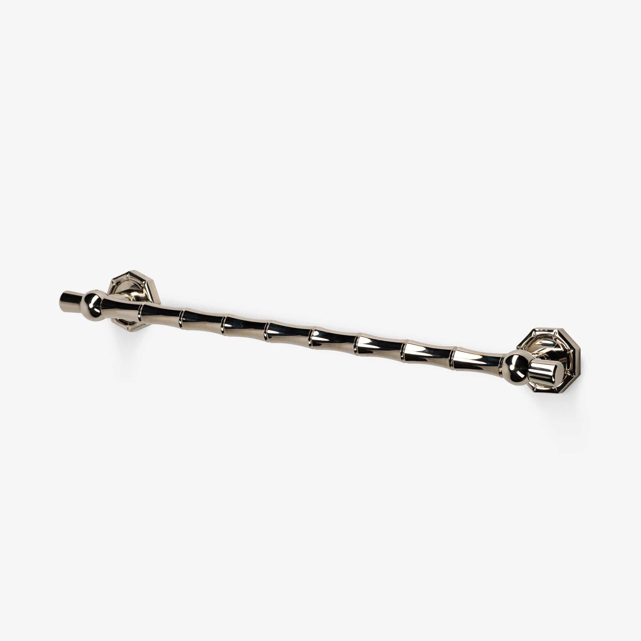 Bamboo Brass Towel Bar - Polished Nickel
