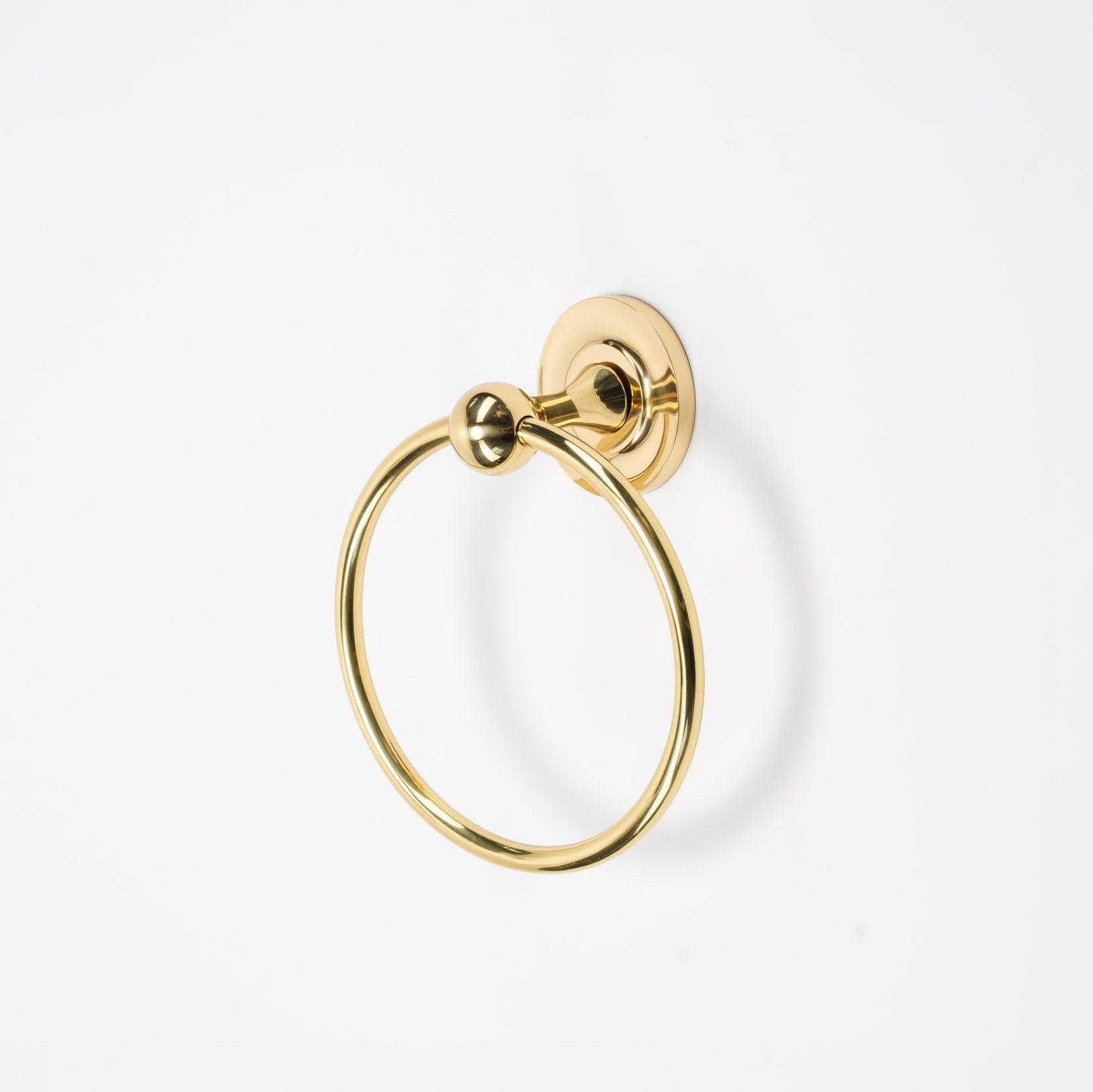 Cosmos 7" Brass Towel Ring - Polished Brass