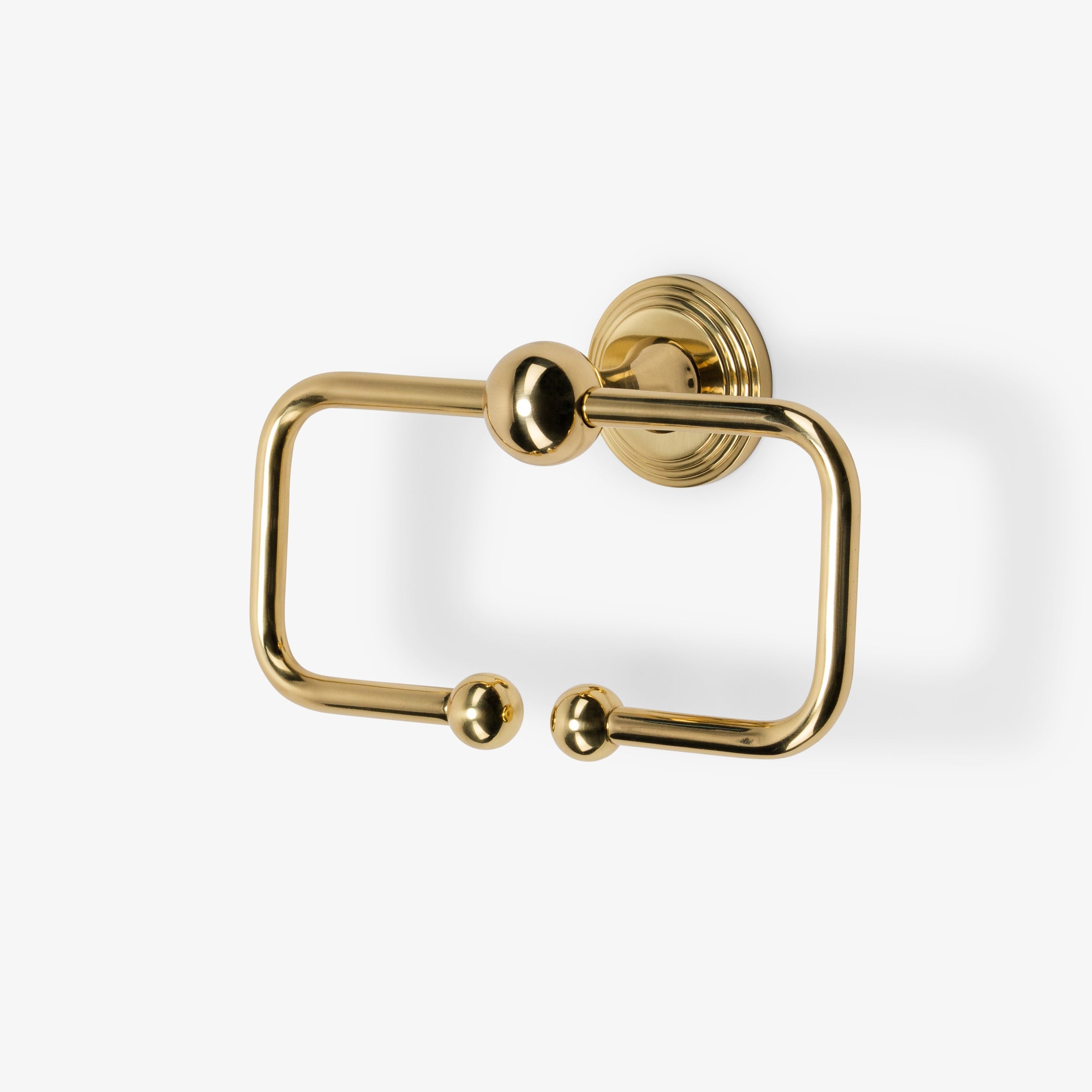 Briar Brass Double Arm Toilet Paper Holder - Polished Brass