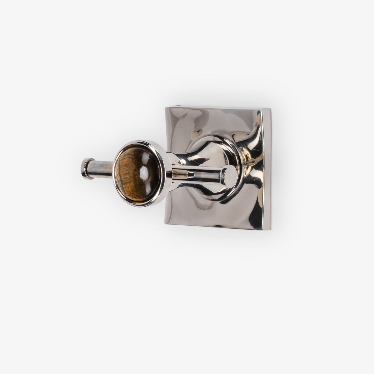 Astor Custom Brass Straight Double Hook - Polished Nickel
