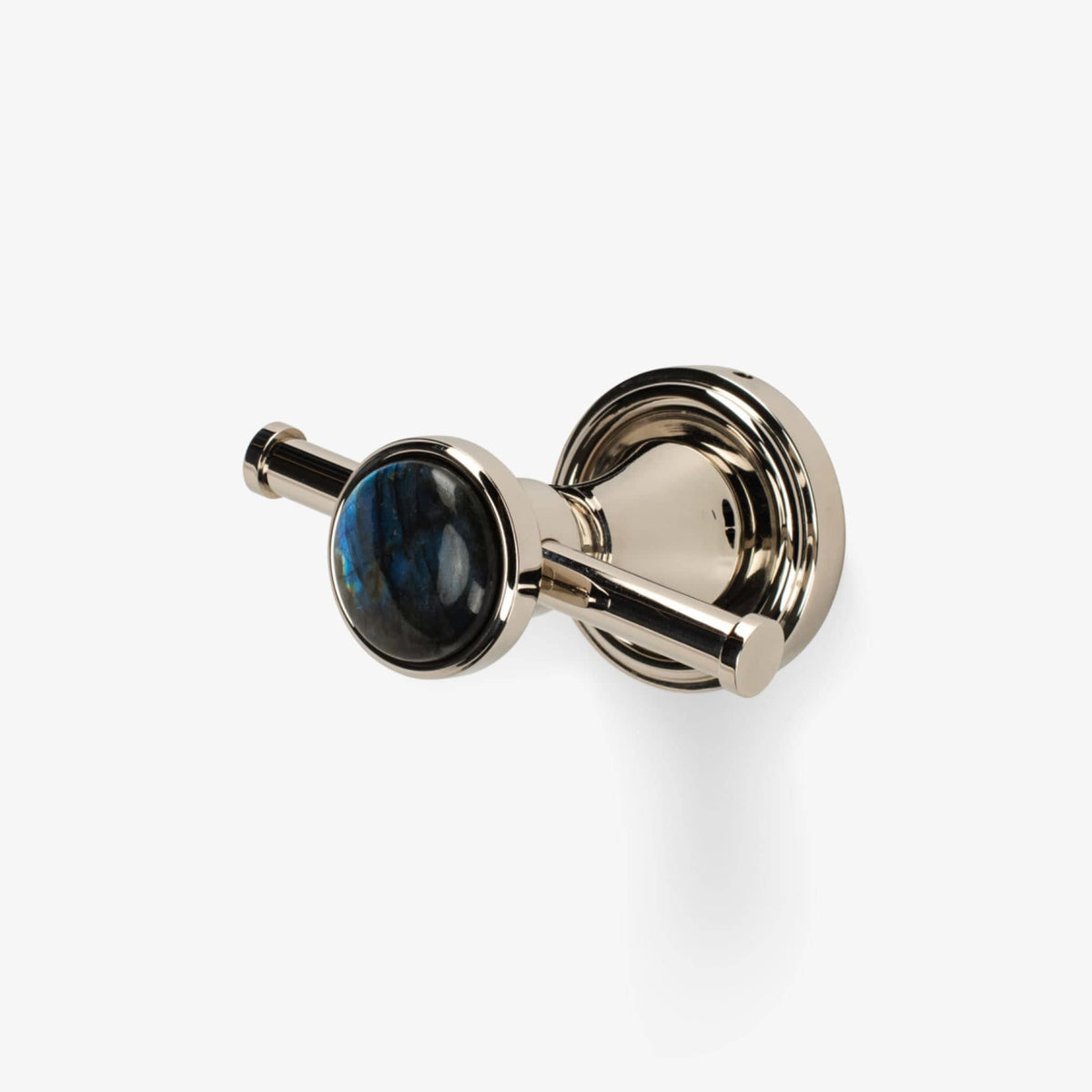 Lane Custom Brass Straight Double Hook - Polished Nickel