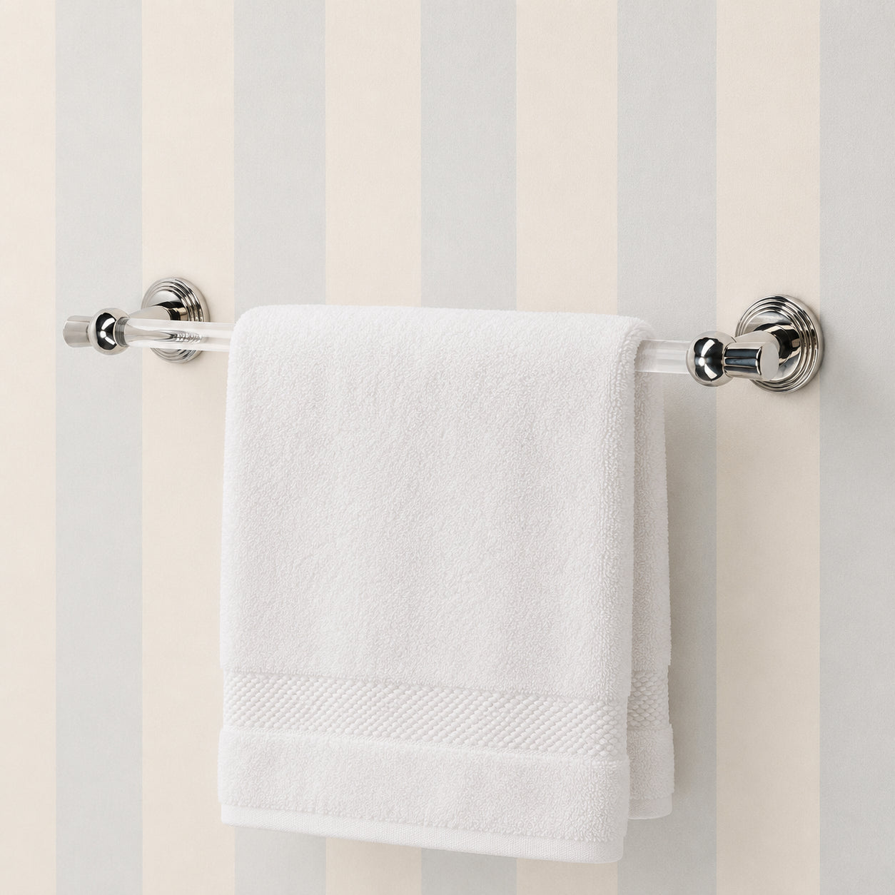 Laurel 18" Lucite Towel Bar - Polished Nickel