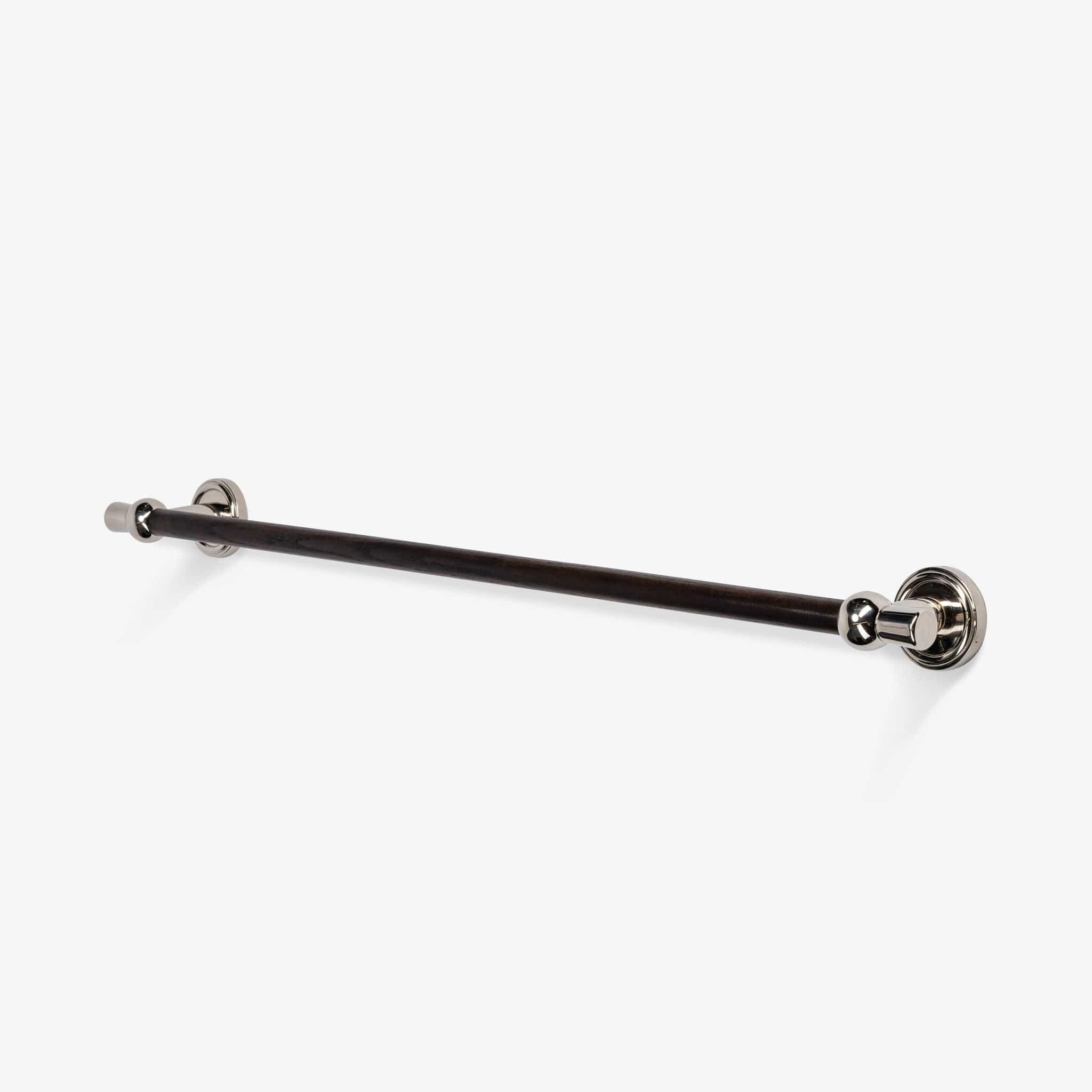 Alden Wood Towel Bar - Polished Nickel