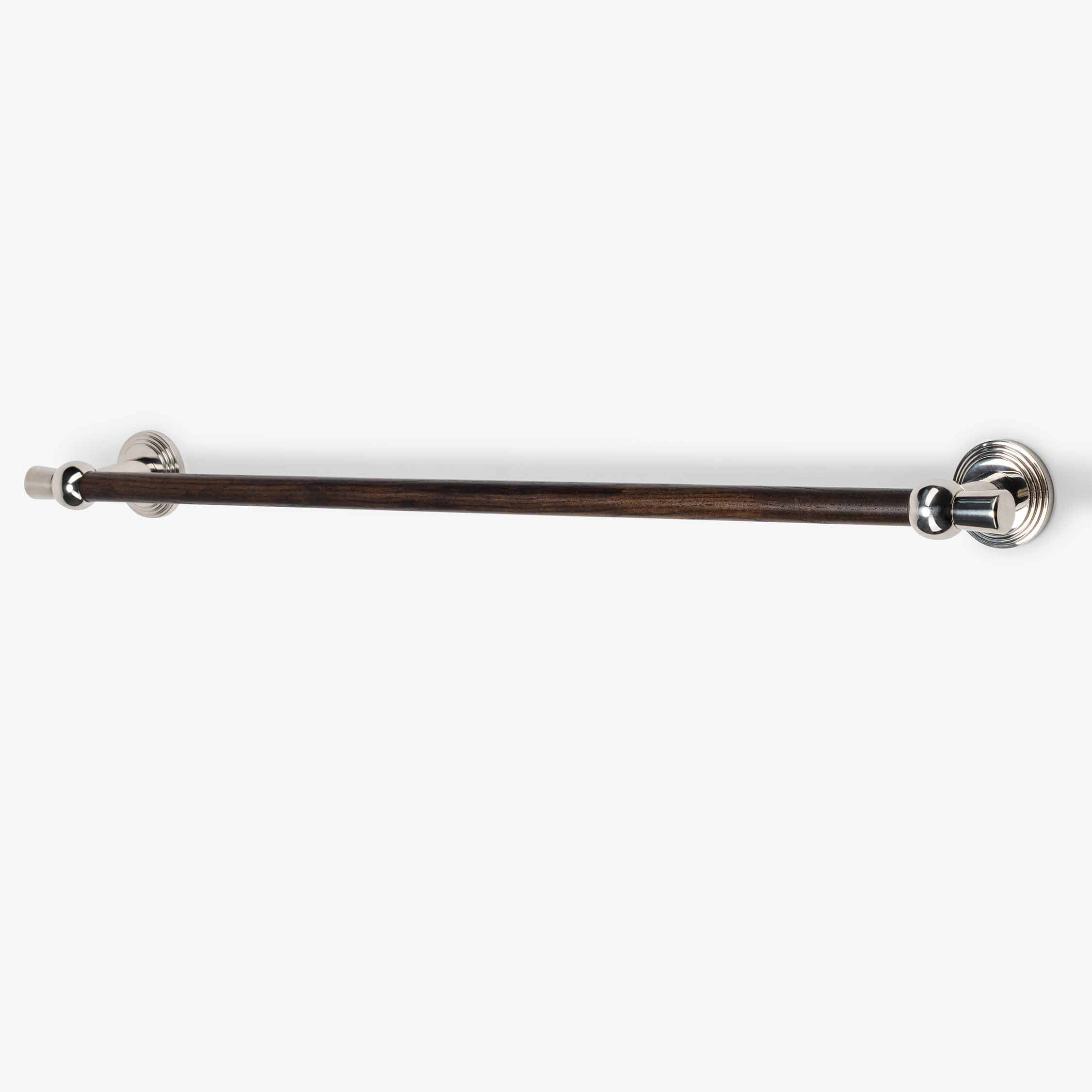 Laurel 24" Wood Towel Bar- Polished Nickel