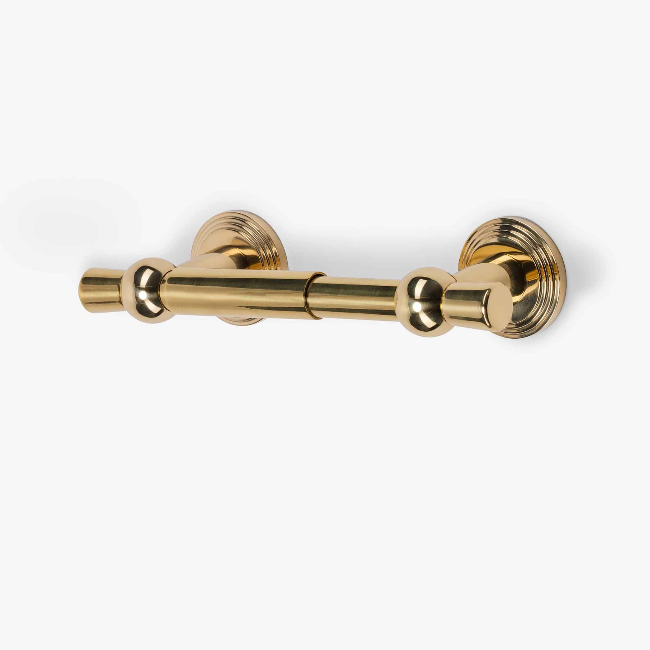 Laurel Brass Spring Bar Toilet Paper Holder - Unlacquered Brass