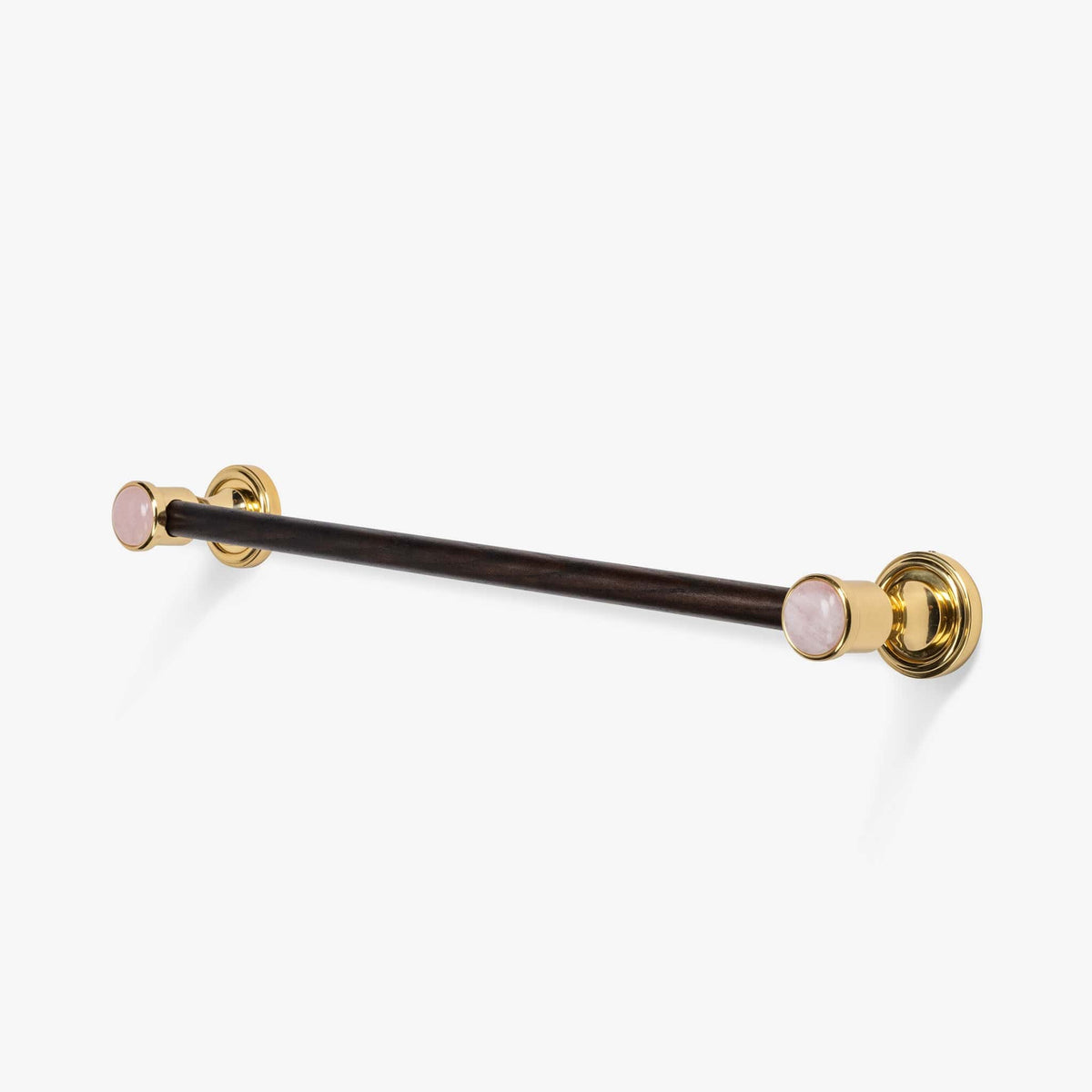 Lane Wood Towel Bar - Polished Brass