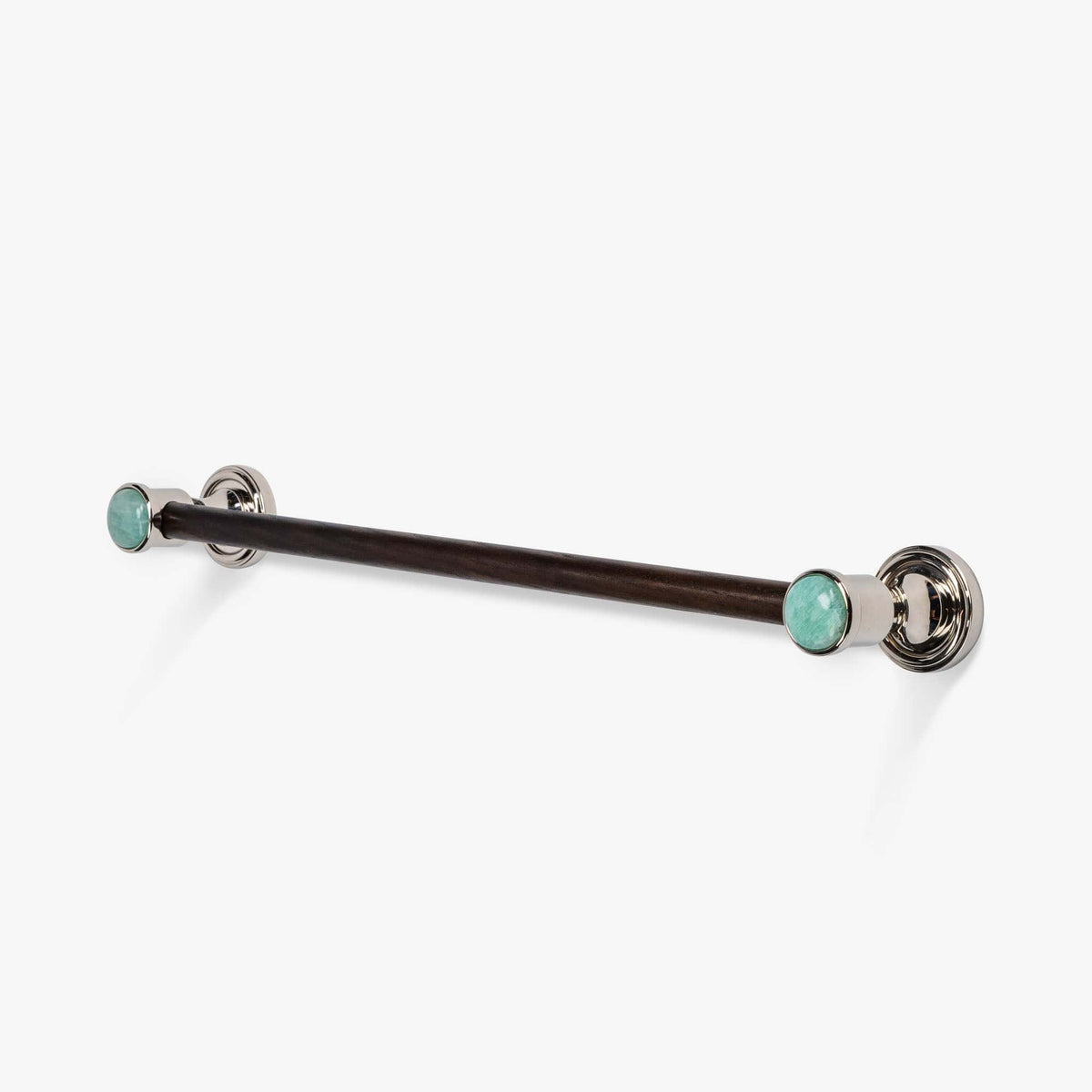 Lane Wood Towel Bar - Polished Nickel