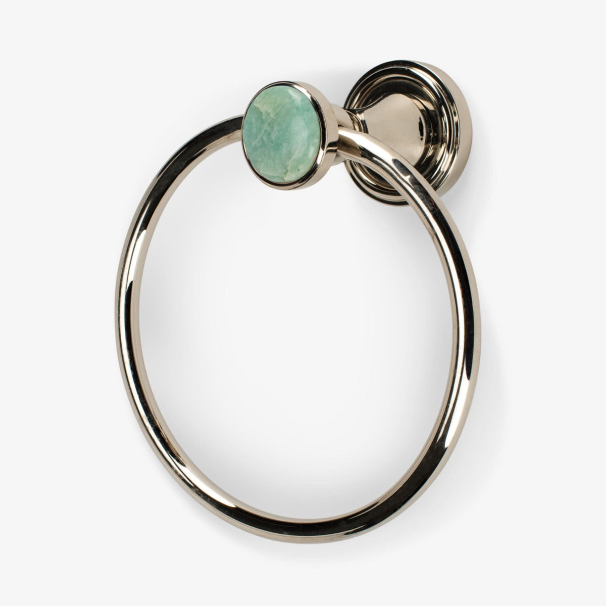 Lane Custom 7" Brass Towel Ring - Polished Nickel