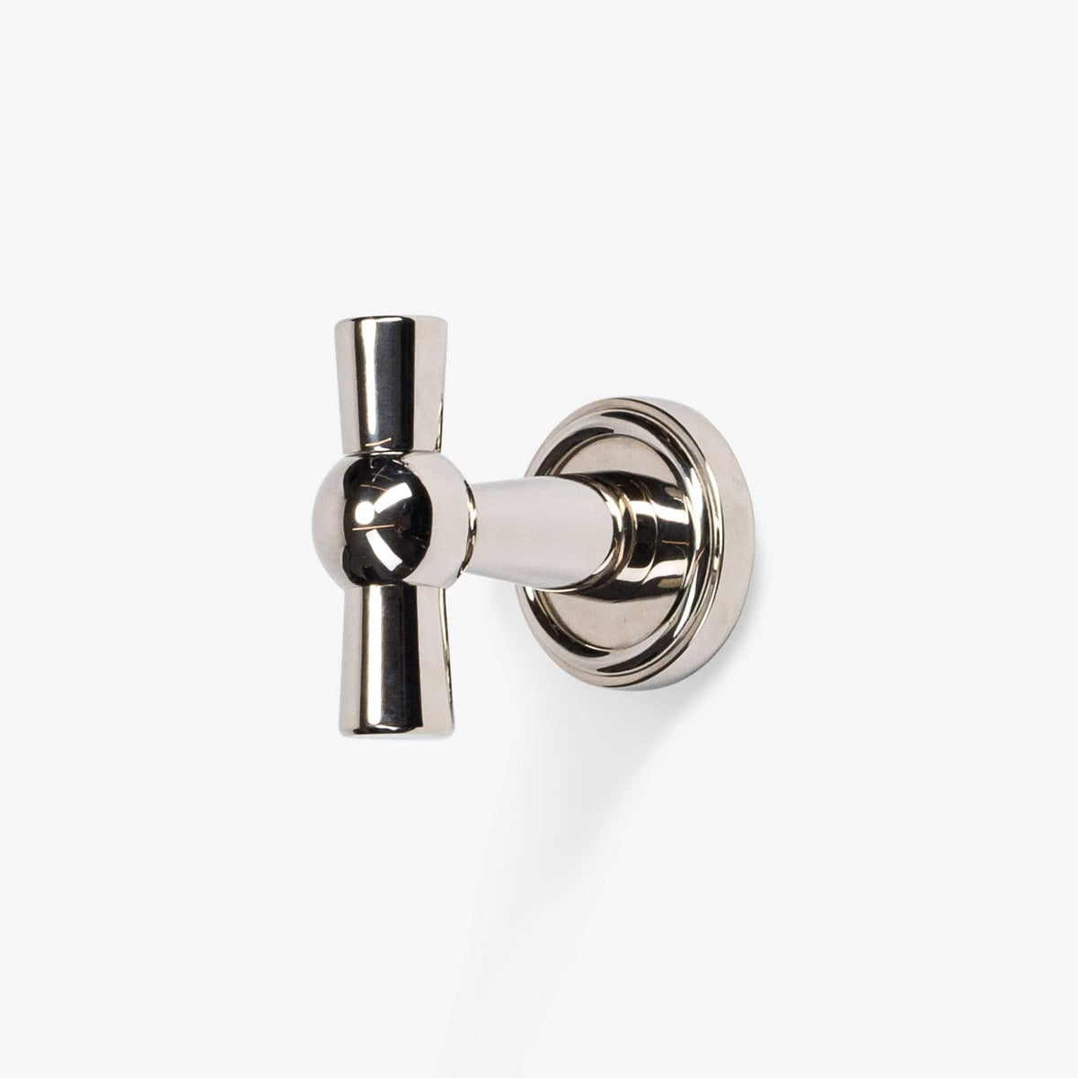 Alden Brass Double Hook - Polished Nickel