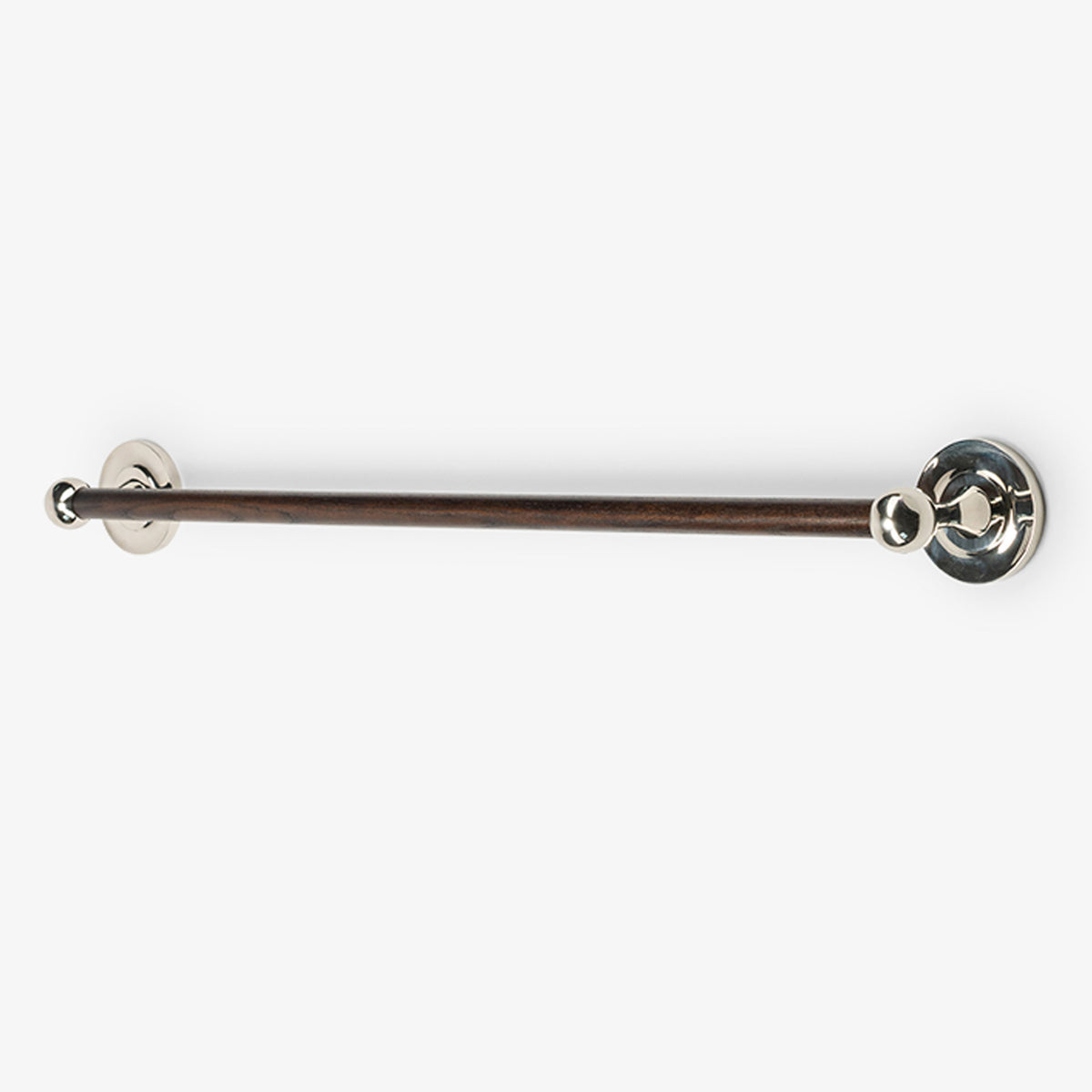 Cosmos Wood Towel Bar - Polished Nickel