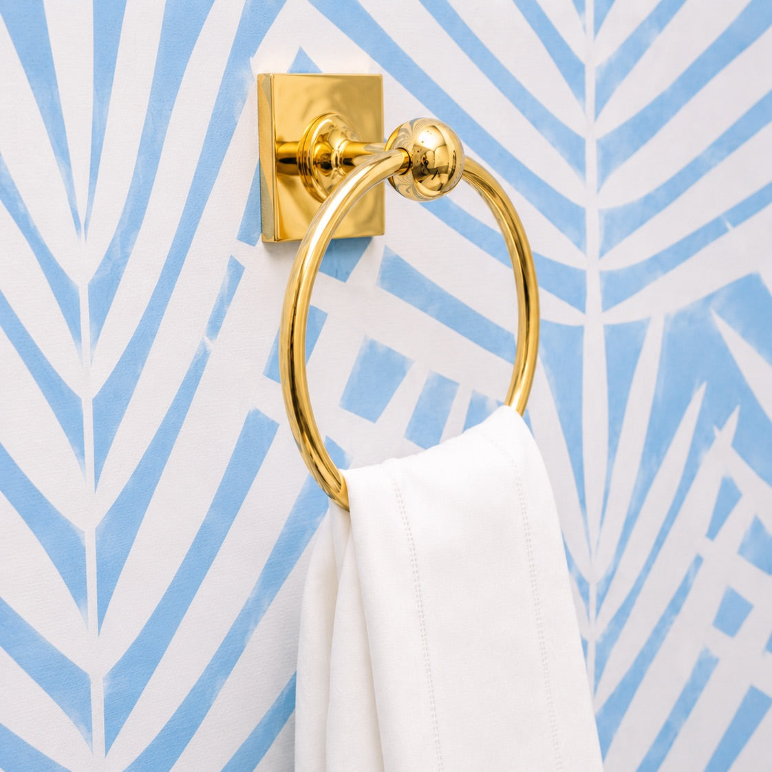 Maddison 7" Brass Towel Ring - Polished Brass
