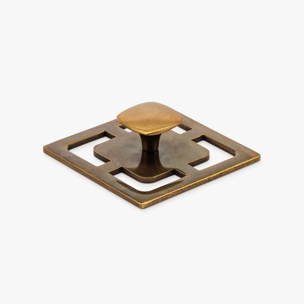 Benson 1.25" Solid Brass Knob w/ Benson 3.40" Backplate