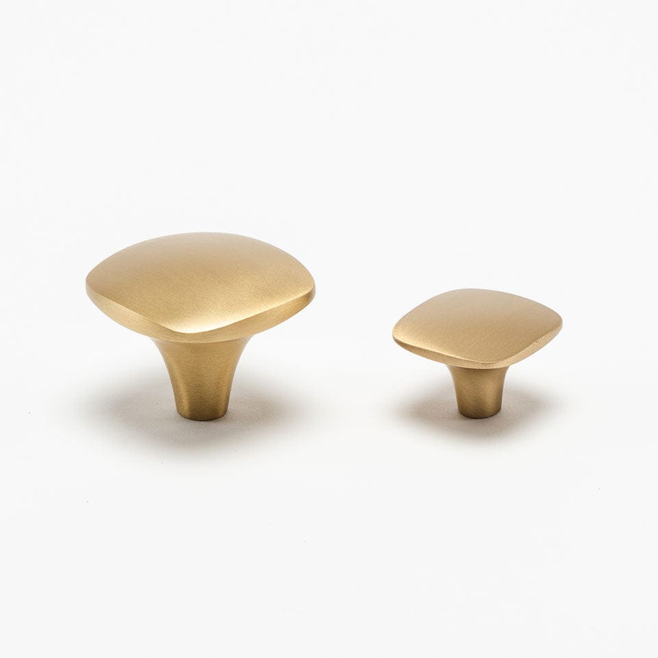 Benson Solid Brass Knob - Satin Brass Matte