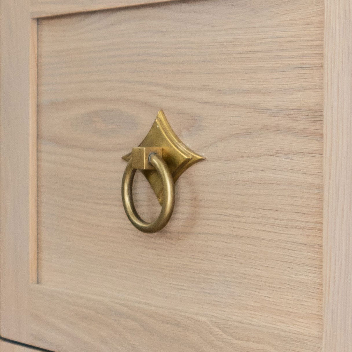 Porter Solid Brass Ring Pull - Burnished Brass