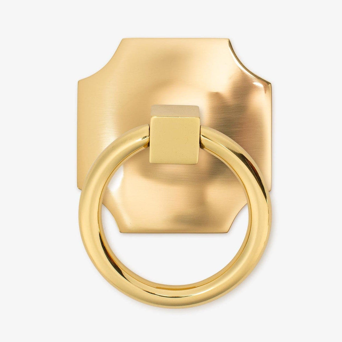 Porter Solid Brass Ring Pull w/ Bossard 3.70" Backplate