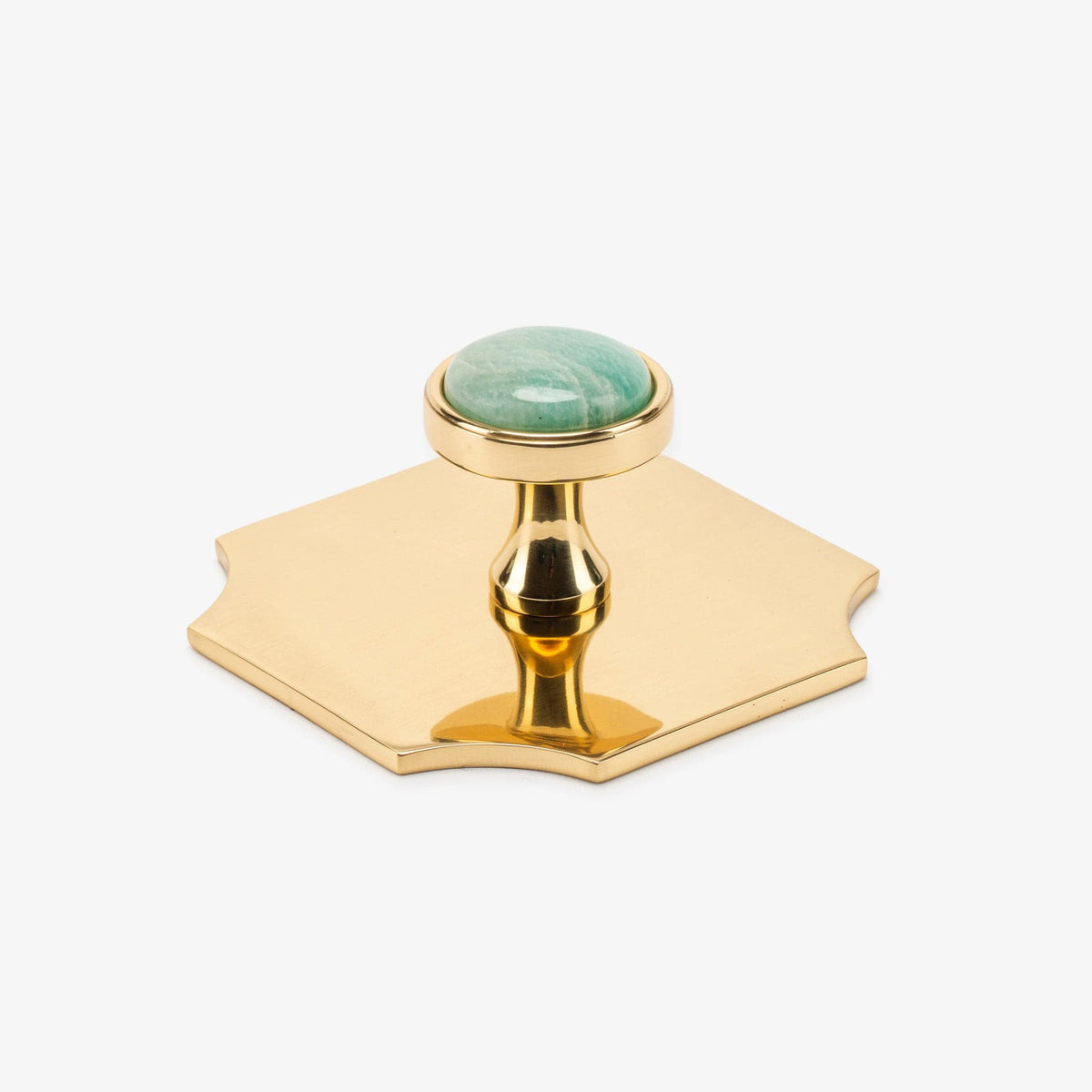 Lane 1.40" Custom Knob w/ Bossard 3.70" Backplate - Polished Brass