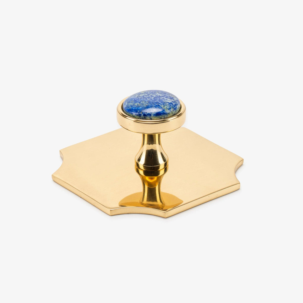 Lane 1.40" Custom Knob w/ Bossard 3.70" Backplate - Polished Brass