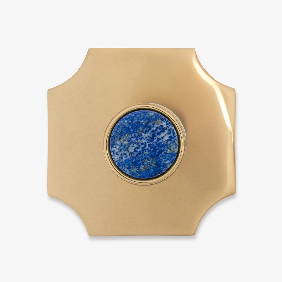 Lane 1.40" Custom Knob w/ Bossard 3.70" Backplate - Polished Brass