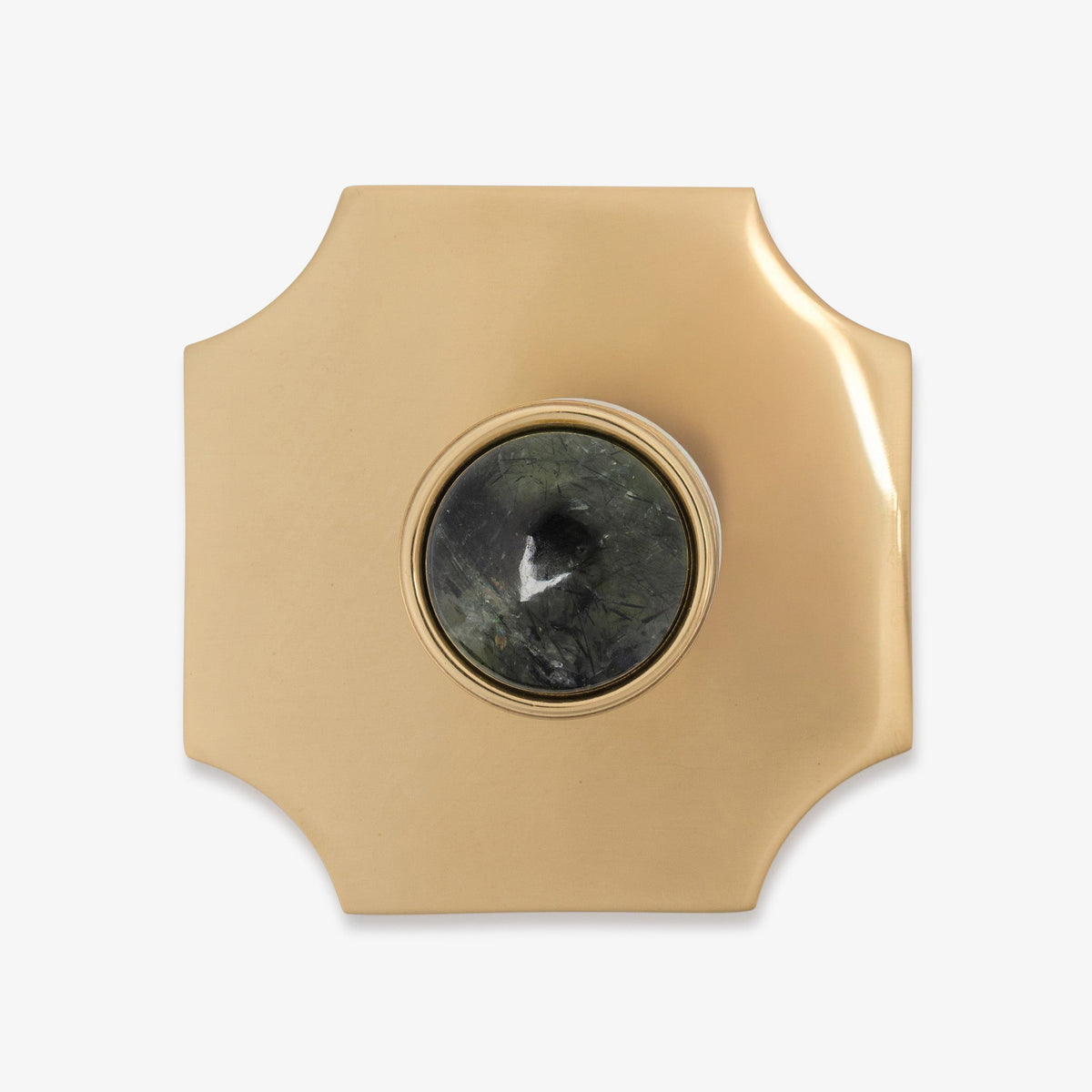 Lane 1.40" Custom Knob w/ Bossard 3.70" Backplate - Polished Brass