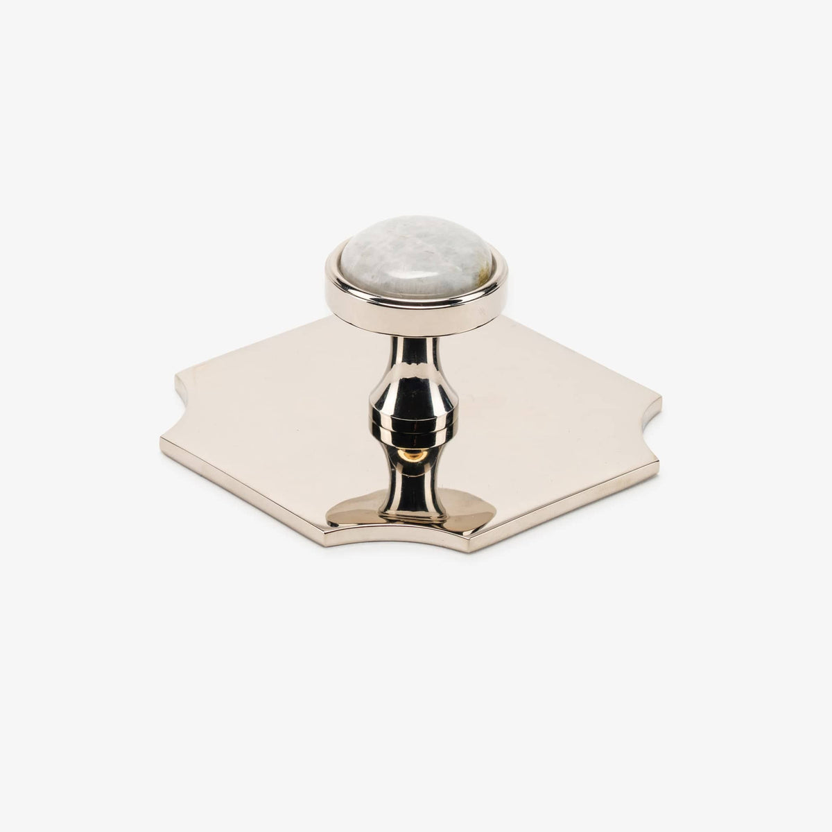 Lane 1.40" Custom Knob w/ Bossard 3.70" Backplate - Polished Nickel