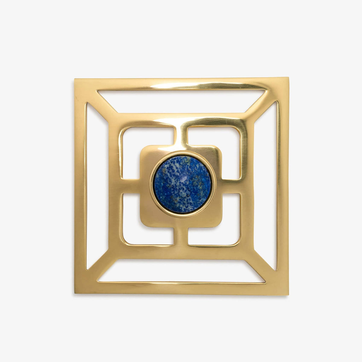 Lane 1.40" Custom Knob w/ Benson 5" Backplate - Polished Brass