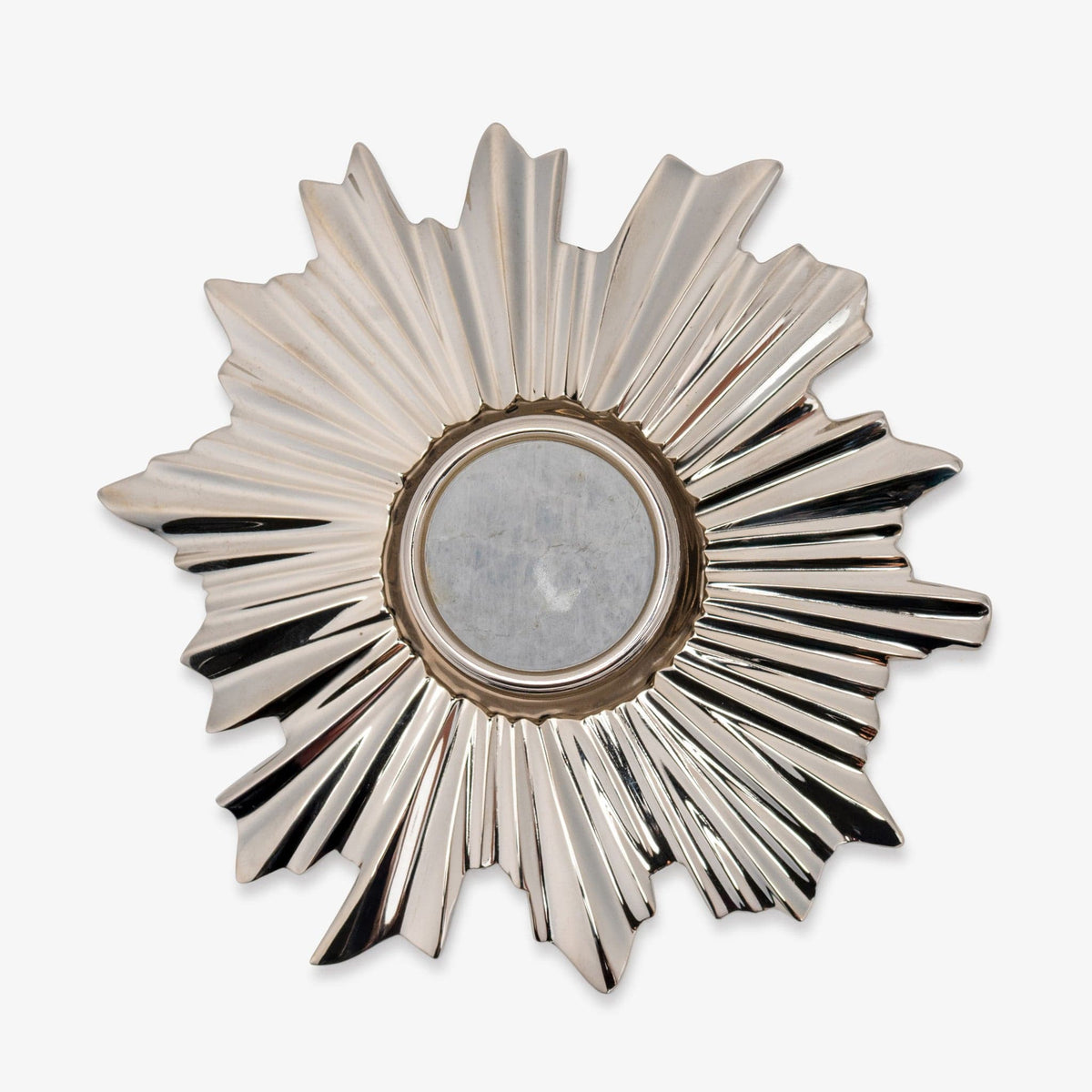 Lane 1.40" Custom Knob w/ Starburst 5.20" Backplate - Polished Nickel#Gemstone_Moonstone