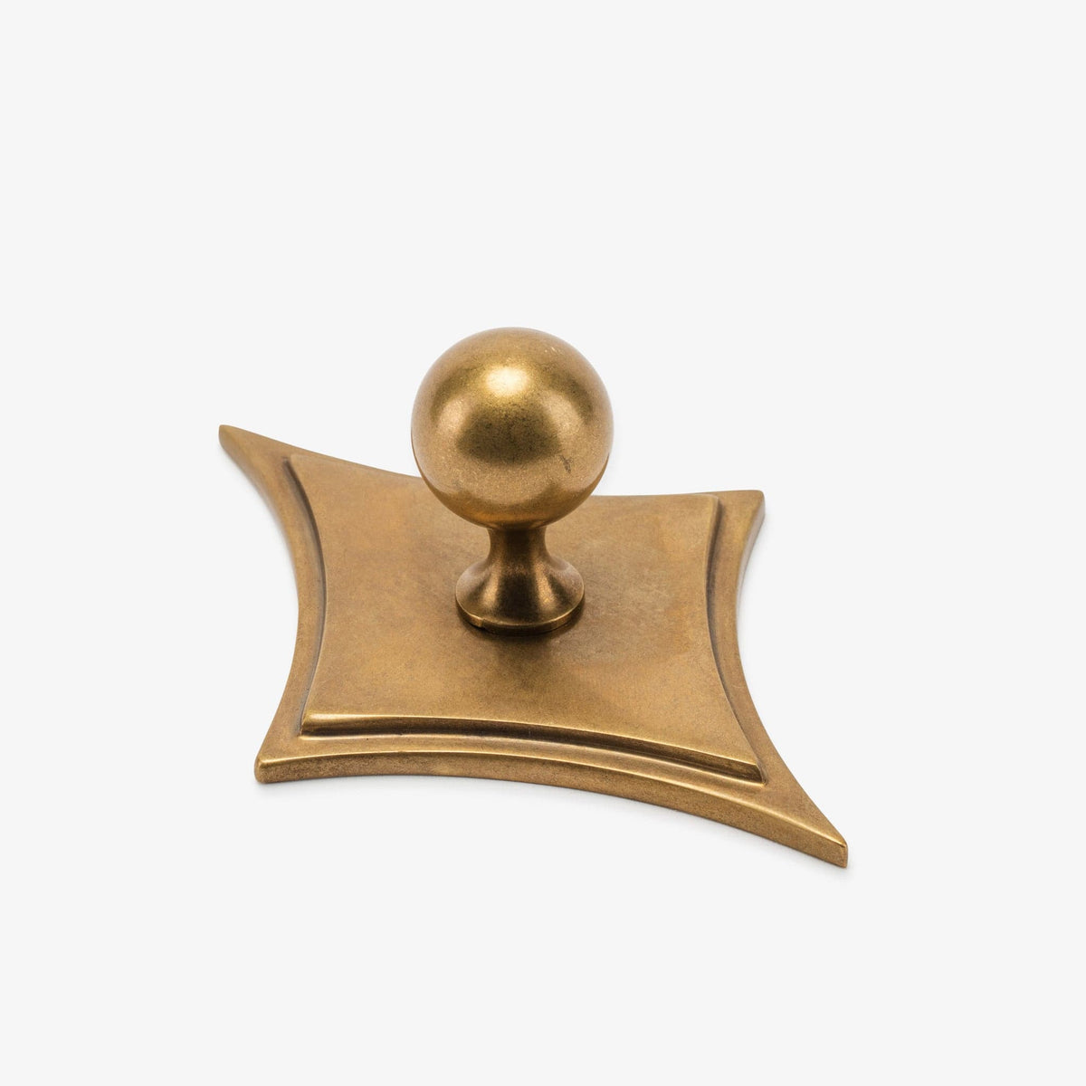 Cosmos 1" Knob w/ Asteroid Backplate - Burnished Brass