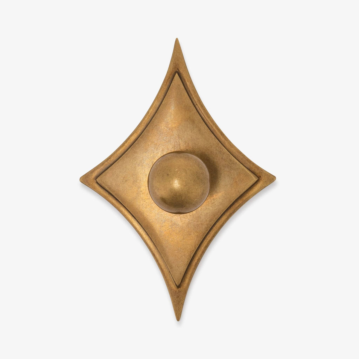 Cosmos 1" Knob w/ Asteroid Backplate - Burnished Brass