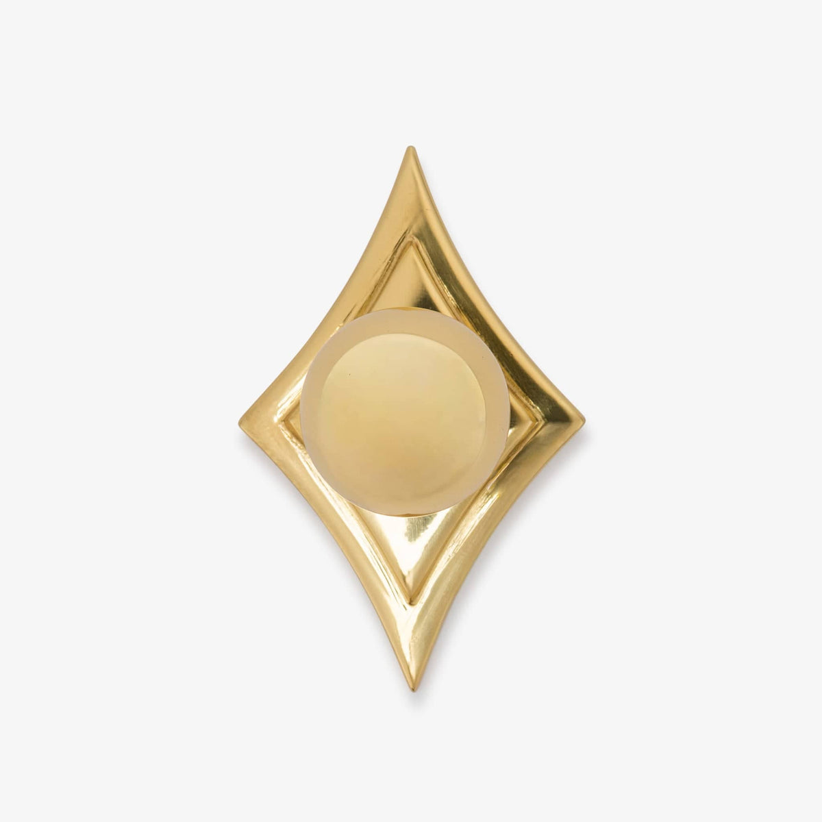 Cosmos 1" Knob w/ Asteroid Backplate - Polished Brass