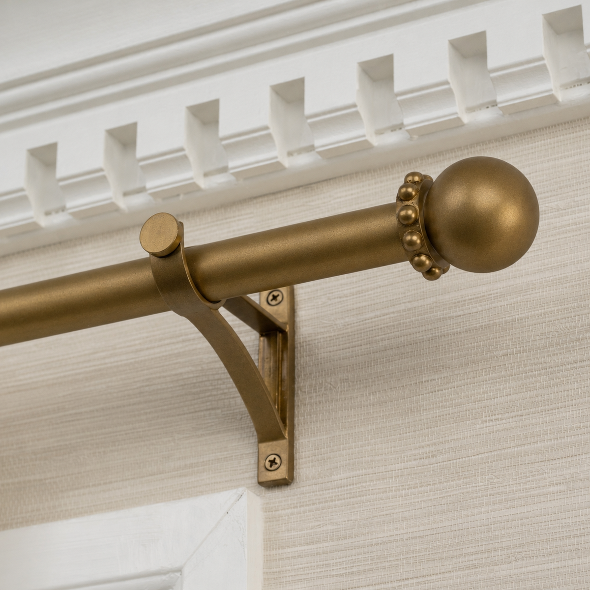Paloma Finial Set – Burnished Brass#Size_1.75"#Fits Rod Diameter_1"