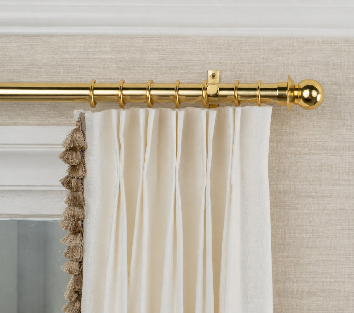 Blair Finial Set – Polished Brass