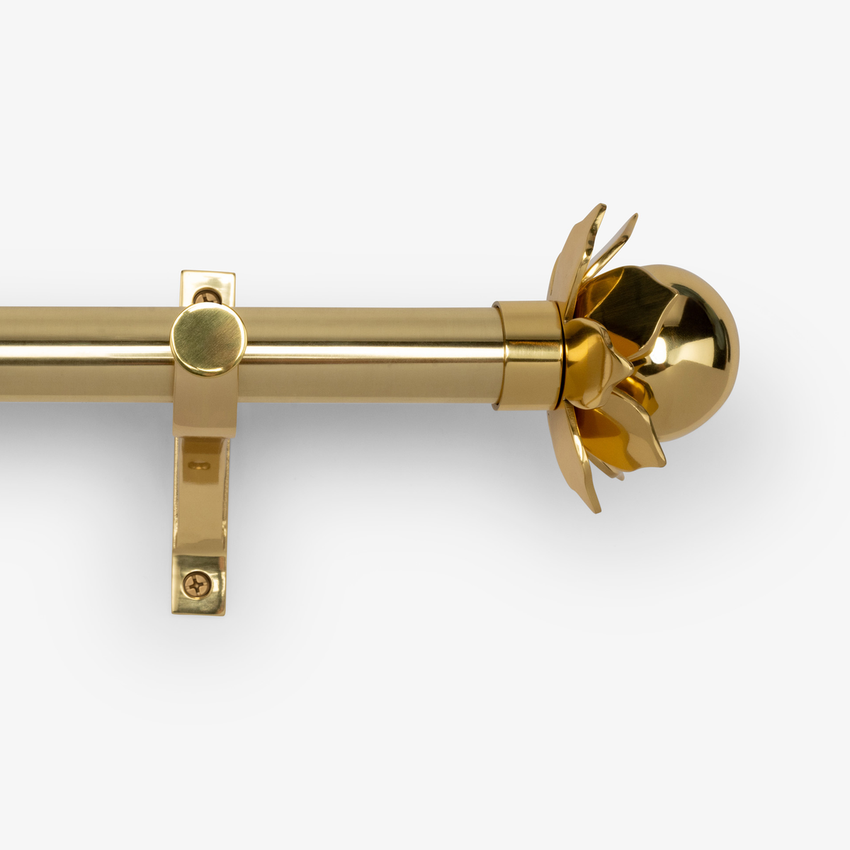 Charlotte Finial Set – Polished Brass#Size_1.75"#Fits Rod Diameter_1"