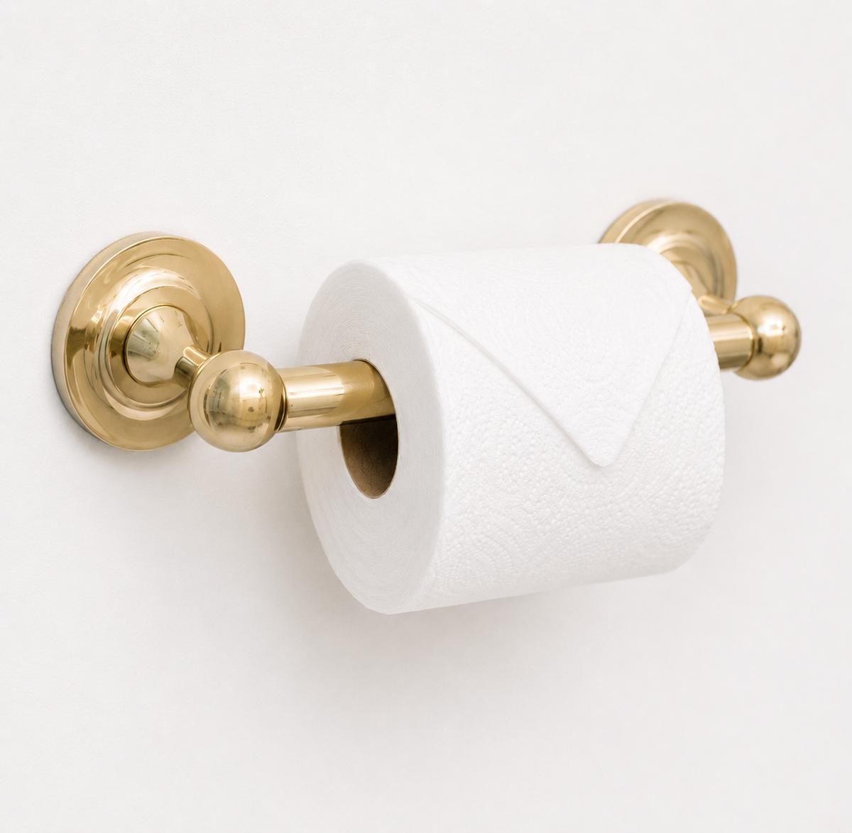 Cosmos Brass Spring Bar Toilet Paper Holder - Polished Brass